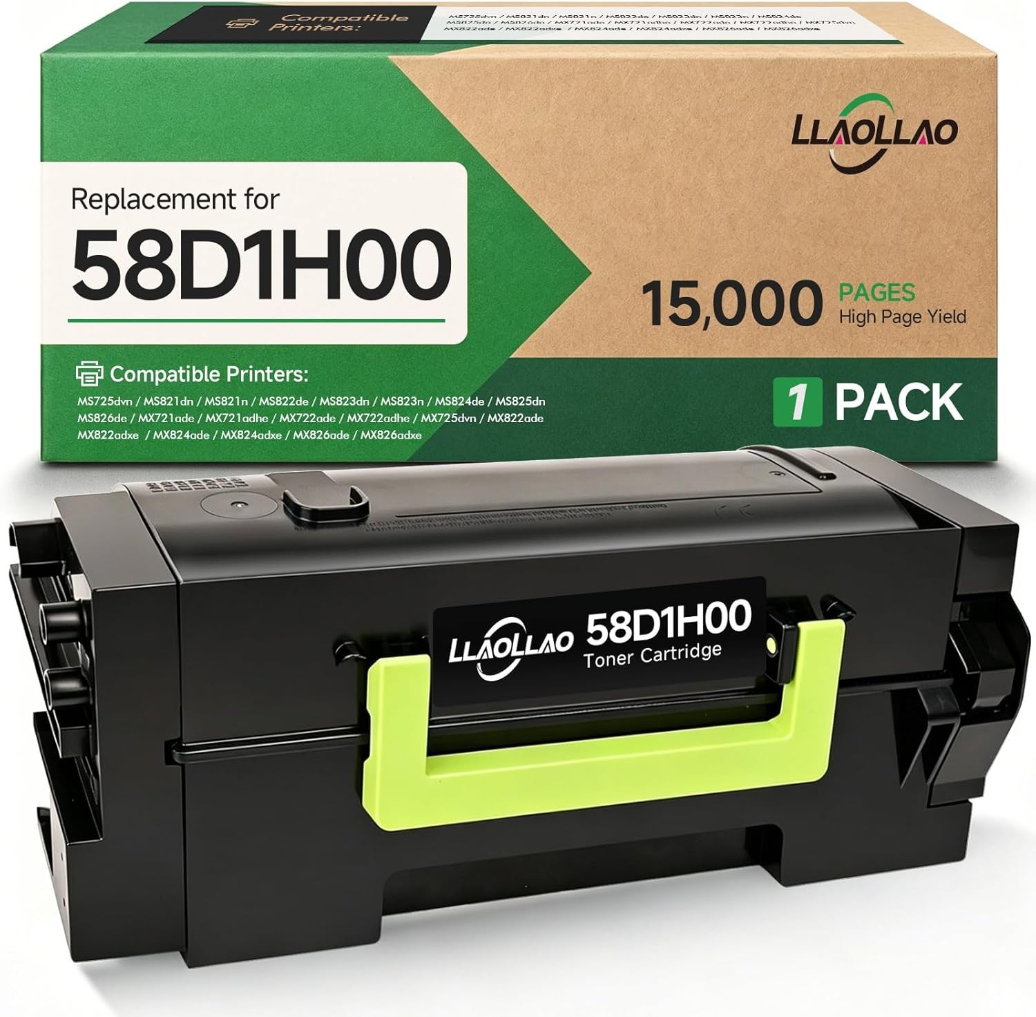 58D1H00 / 58D1000 High Yield Black Toner Cartridge for Lexmark MS & MX Series