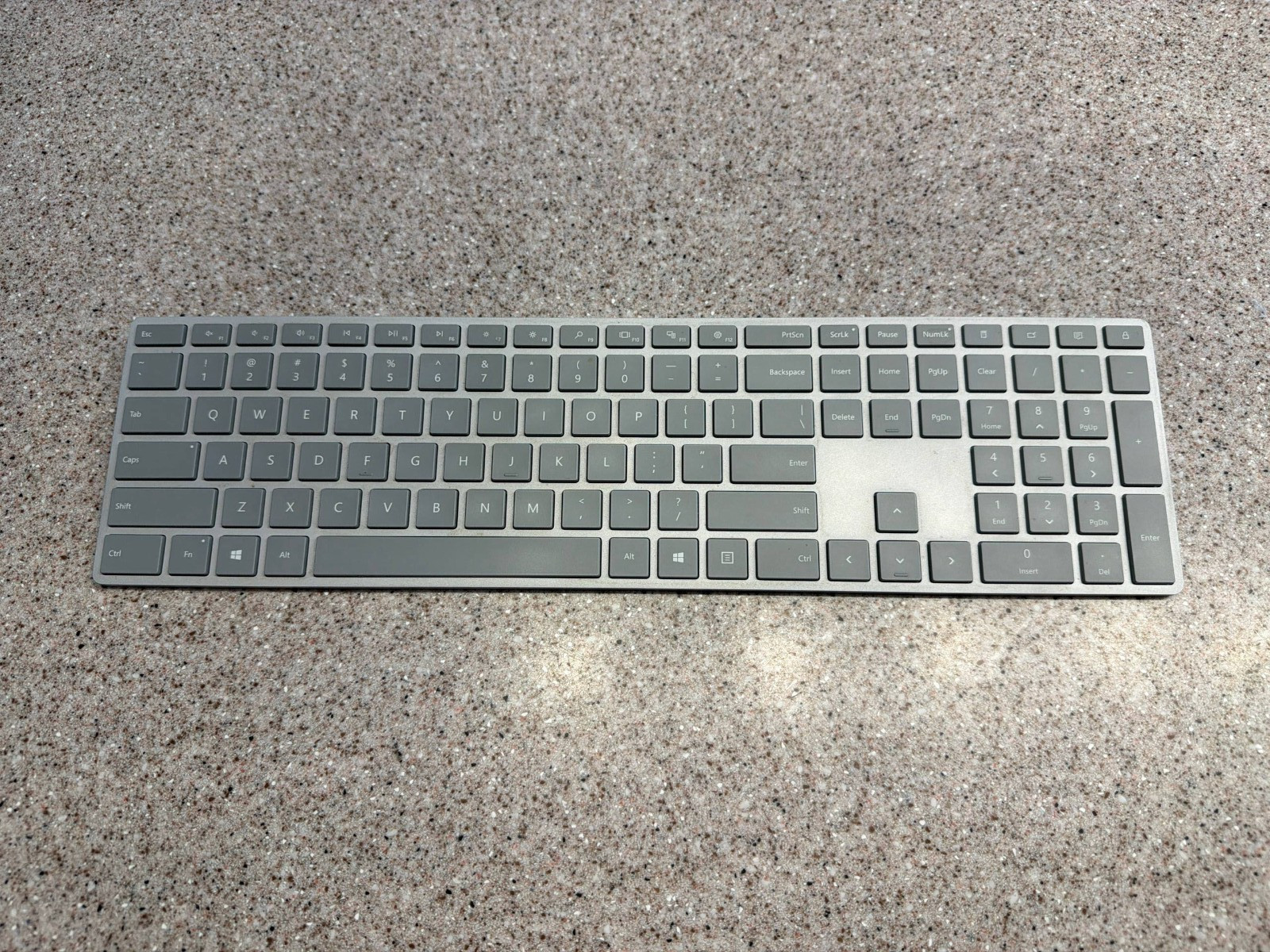 Microsoft Surface Keyboard 1742 Bluetooth Wireless Full Size Gray Tested