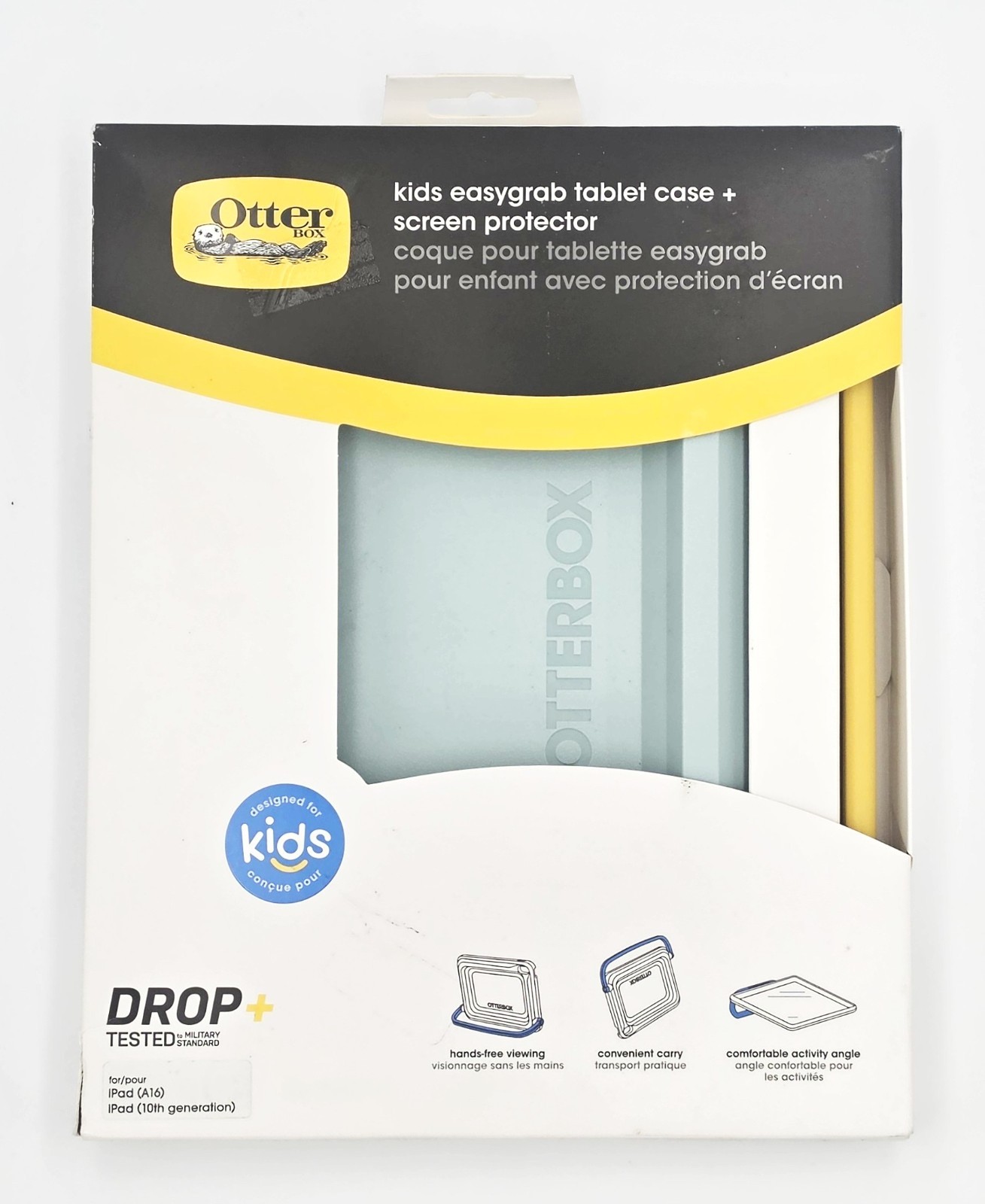 OtterBox Kids EasyGrab Tablet Case + Screen Protector for iPad 10th Gen A16 Blue