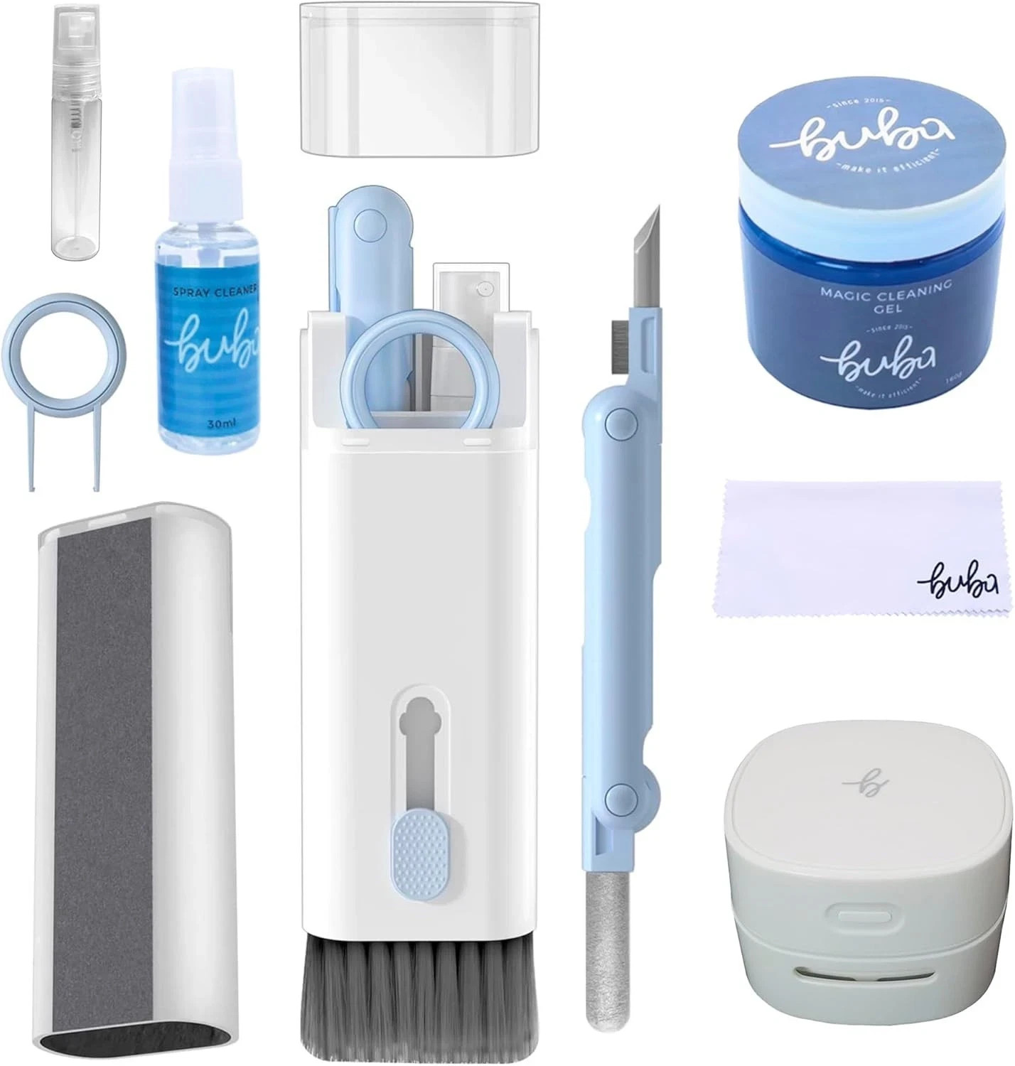 BUBA 7-in-1 Electronic Cleaning Kit with USB Desktop Vacuum – Multi-Device Clean