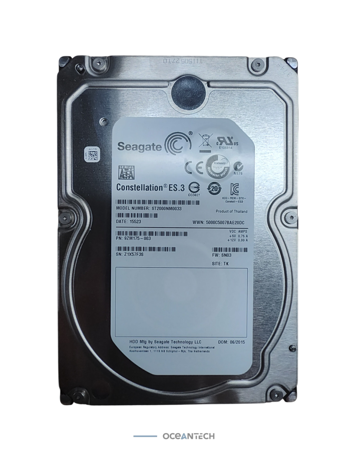 Seagate Constellation ES.3 ST2000NM0033 2 TB 3.5" SATA III Hard Drive