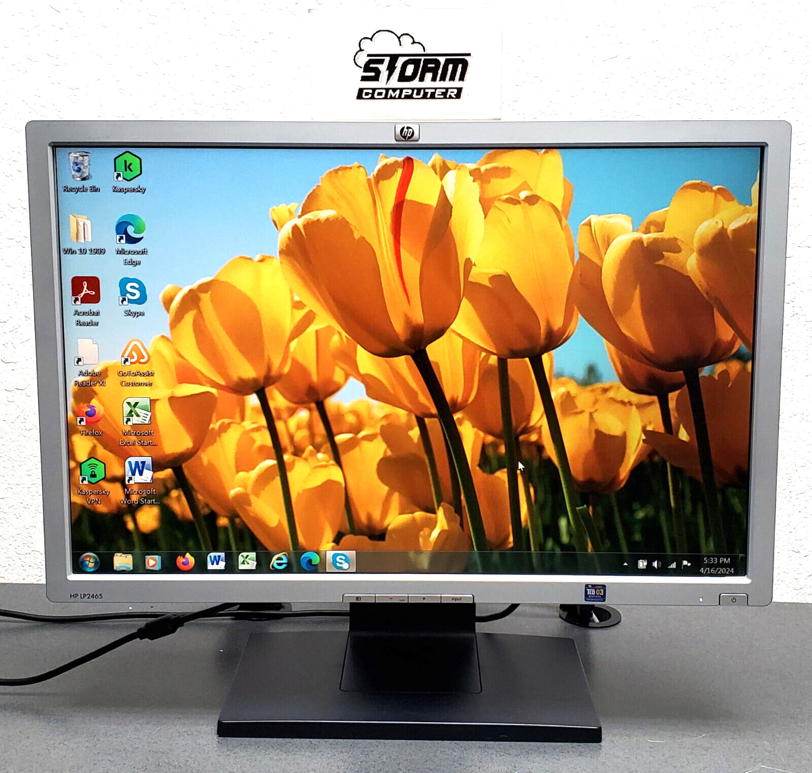 HP LP2465 LCD Monitor 24" HSTND-2111-B