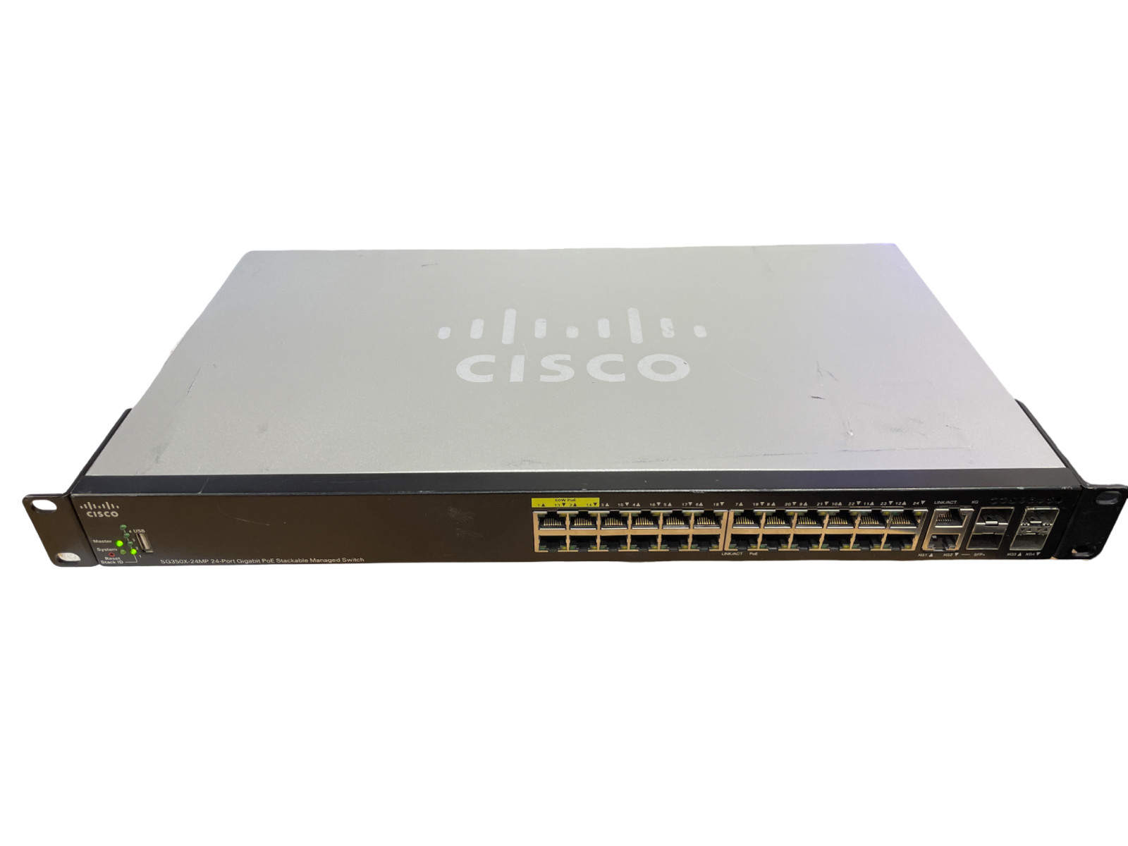 Cisco 24-Port Gigabit PoE Stackable Switch SG350X-24MP Networking  #05
