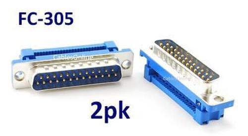 2-Pack DB25 Male IDC Crimp Connectors for Flat Ribbon Cable, CablesOnline FC-305