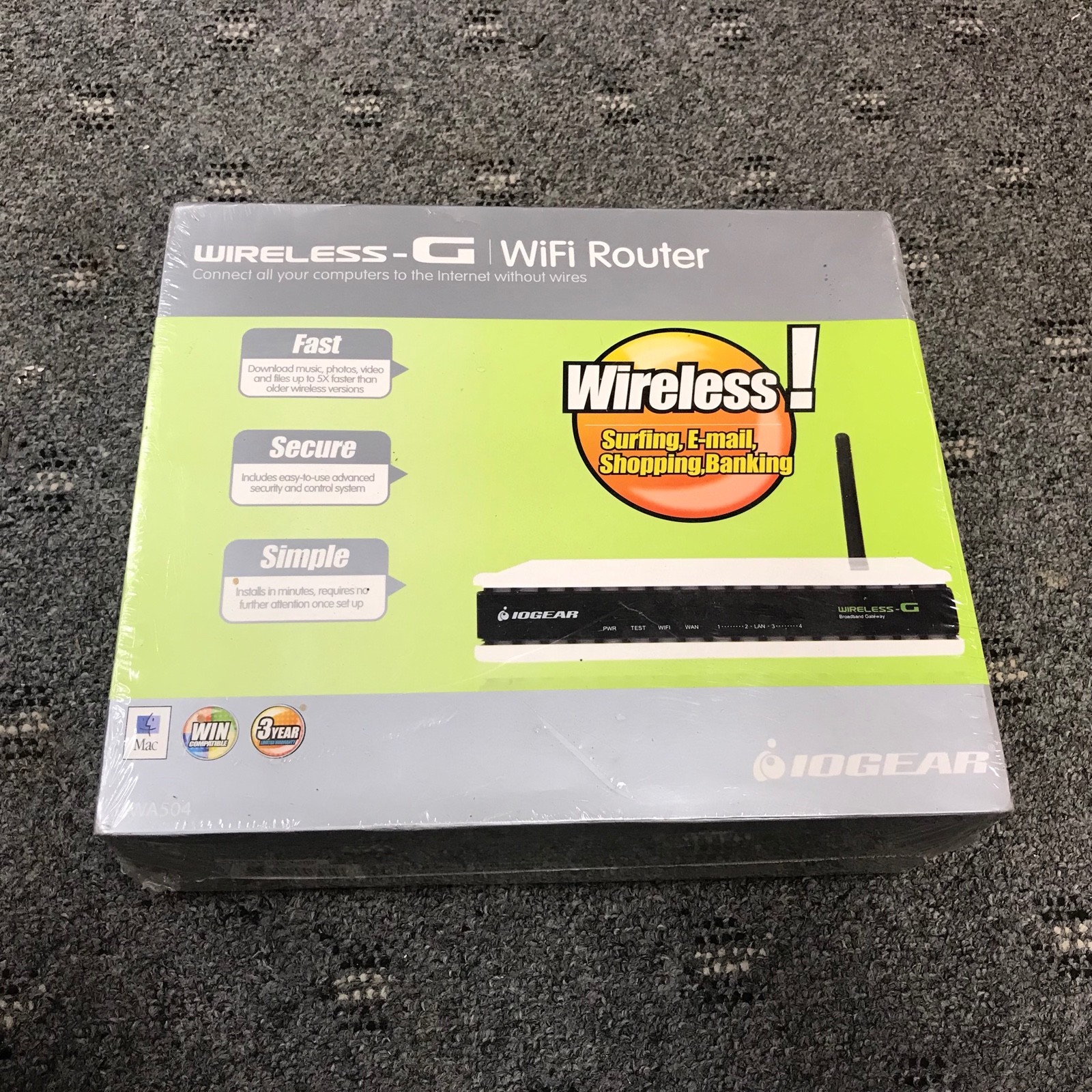IOGear Wireless-G Broadband Wifi Router MPN: GWA504