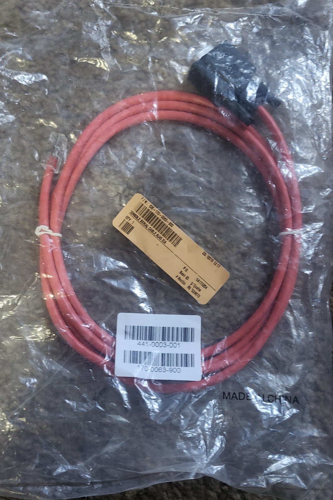 Ciena 170-0063-900  DB9F to EIA-RJ45M Standard, 6 ft Serial Console Cable
