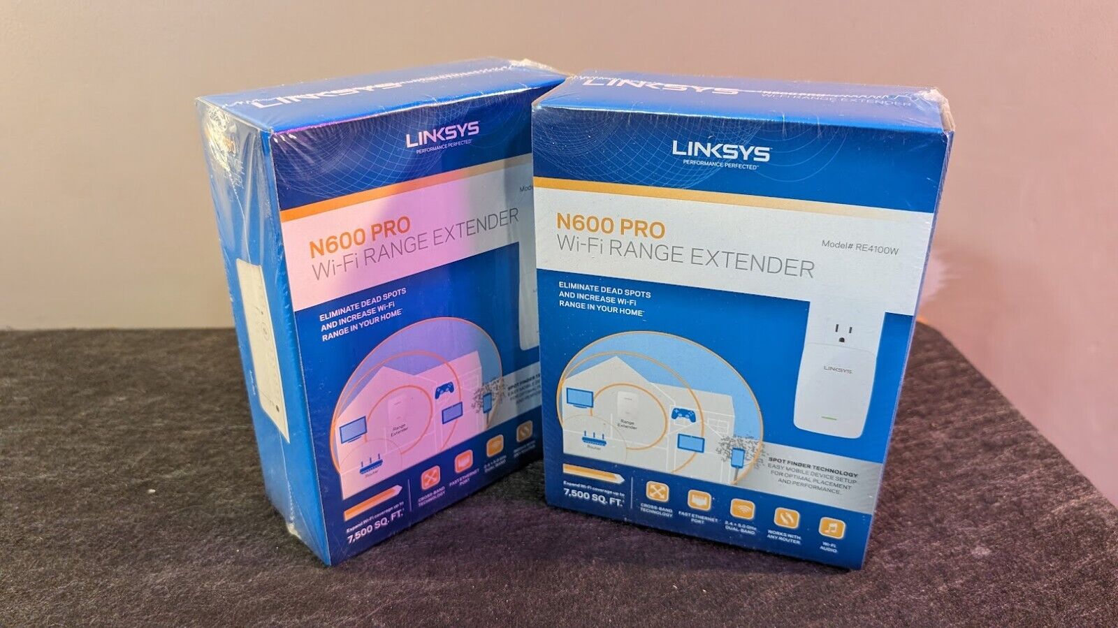 New 2x Linksys N600 PRO Wi-Fi Range Extender