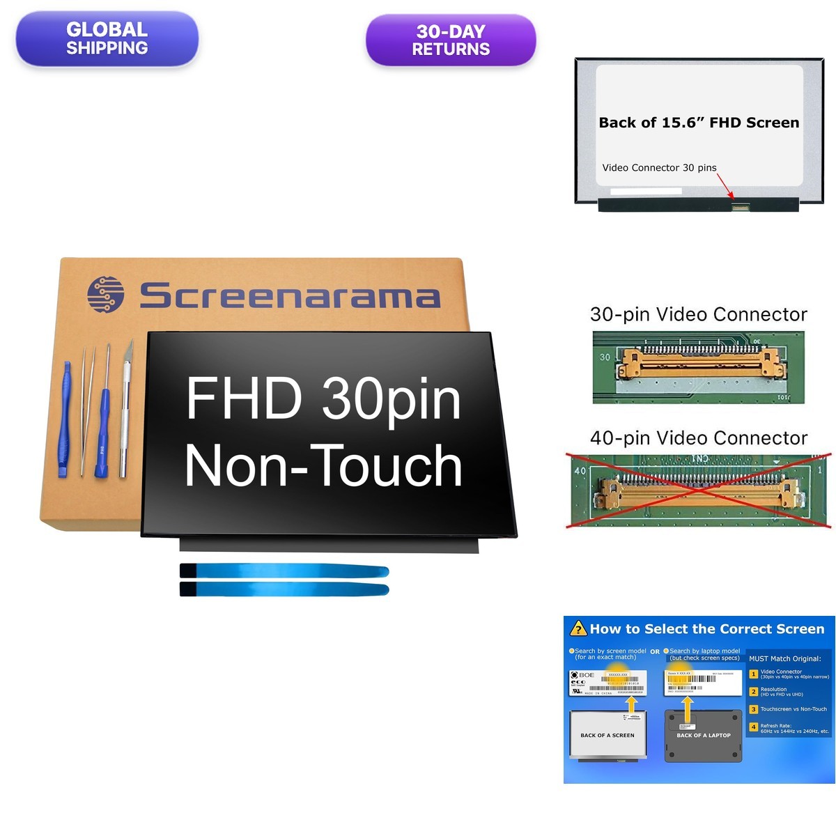 SCREENARAMA Screen Replacement for Lenovo IdeaPad 3 15ITL6