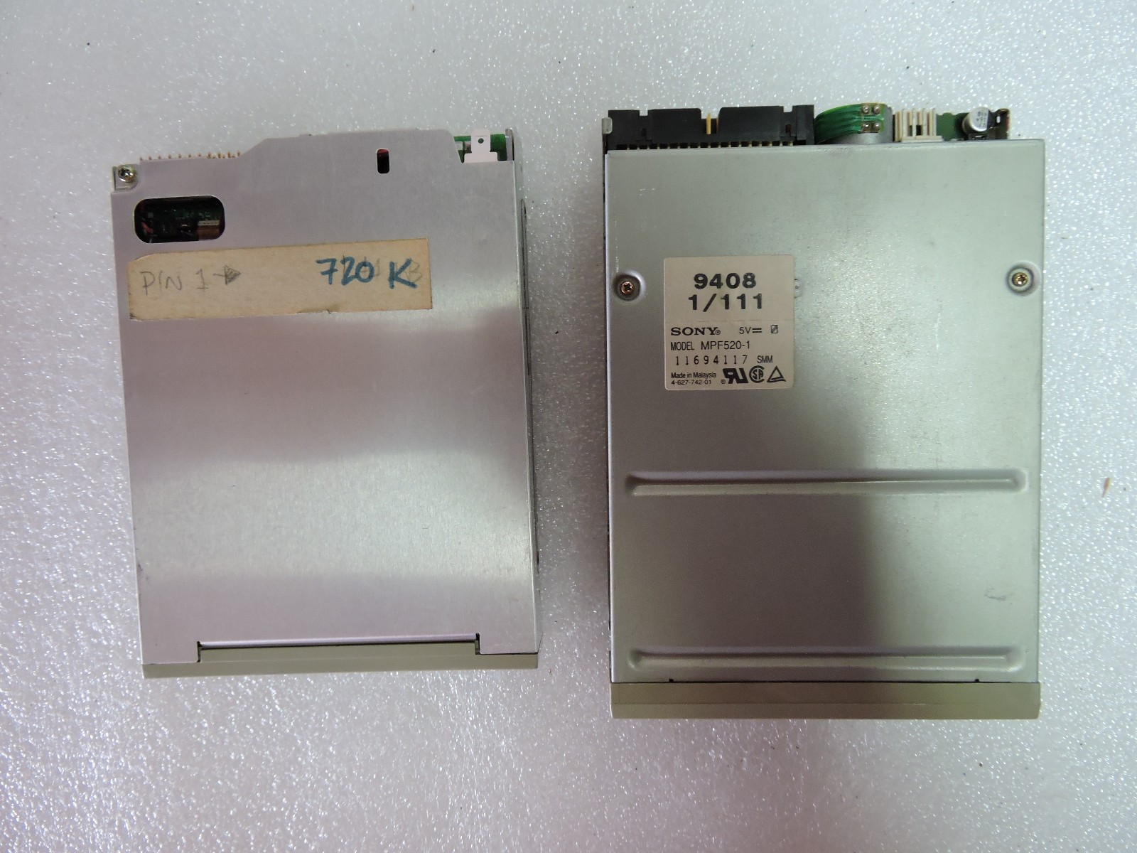 Lot of two (2) 720K Internal Floppy Drives