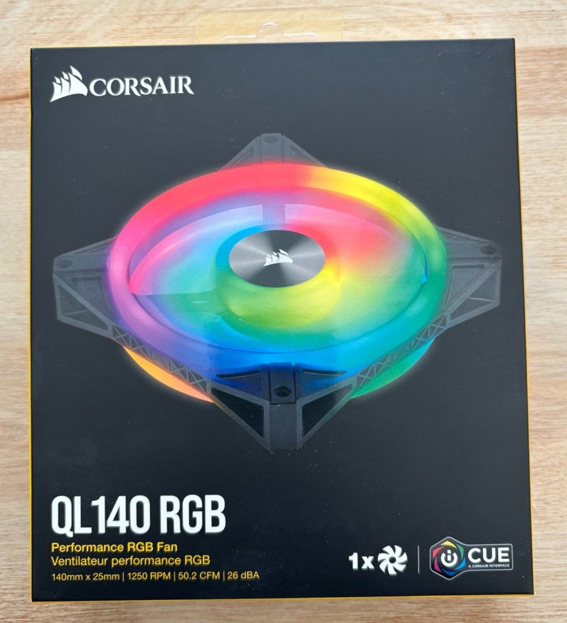 Corsair QL140 RGB 140mm Performance RGB Cooling Fan Black 1250 RPM NEW