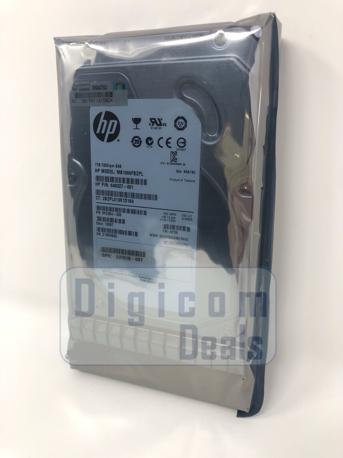 507614-B21 649327-001 507618-001 461289-001 HP 1TB 7.2K SAS 6G DP 3.5" HDD