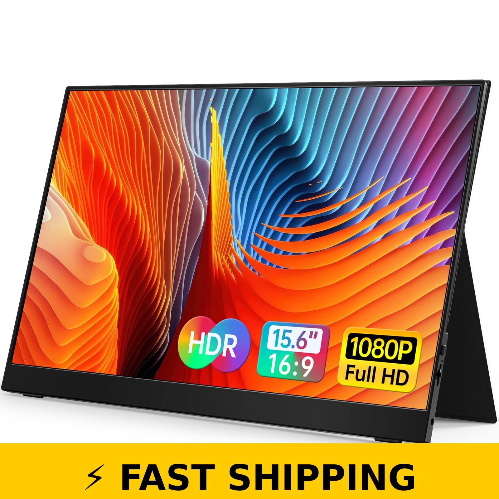 VILVA 15.6'' Portable Monitor - 1080P FHD IPS Display with Speakers