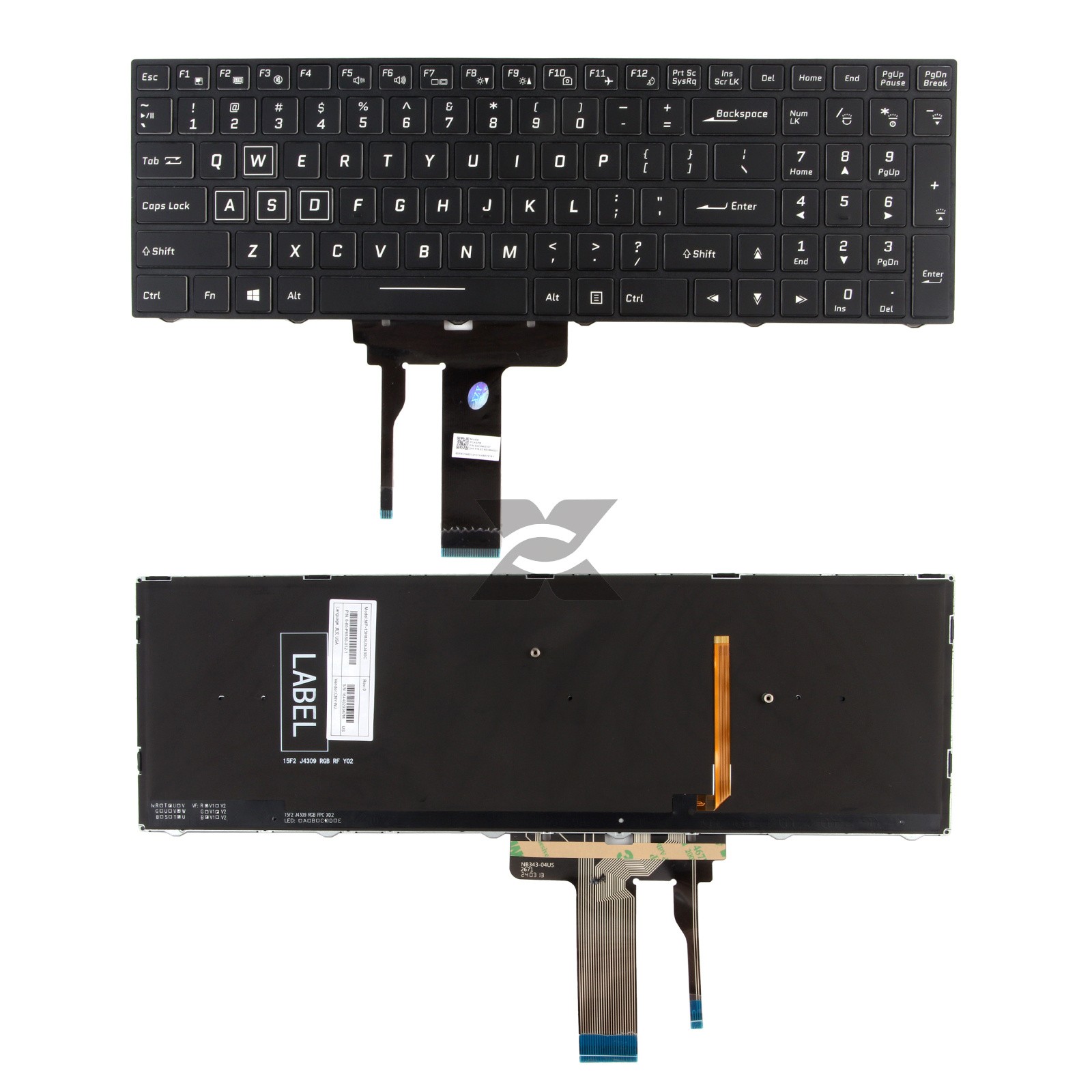 US Keyboard Colorful Backlit for Clevo N855HJ1 N857HJ1 N870HJ1 N850HP6 N870HP6