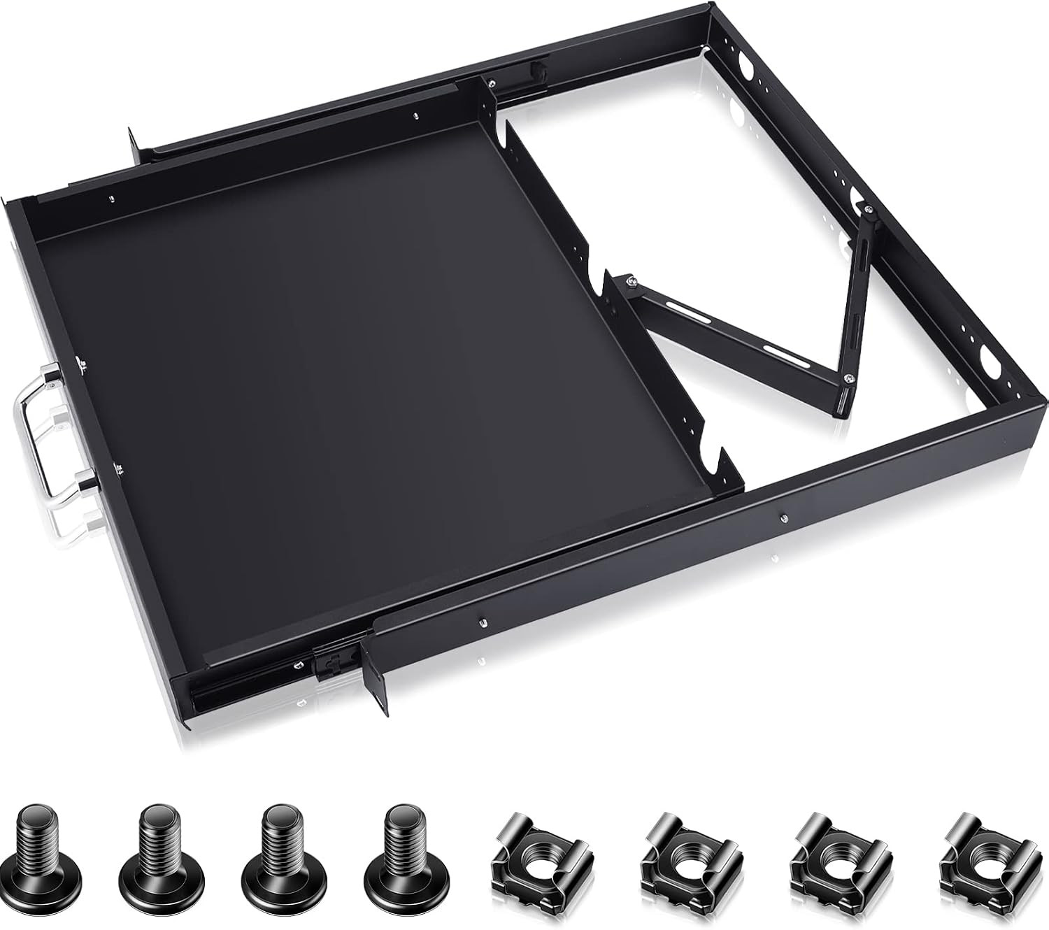 1U Rack Mount Sliding Keyboard Tray Cantilever Network Equipment Racks 19 Inch