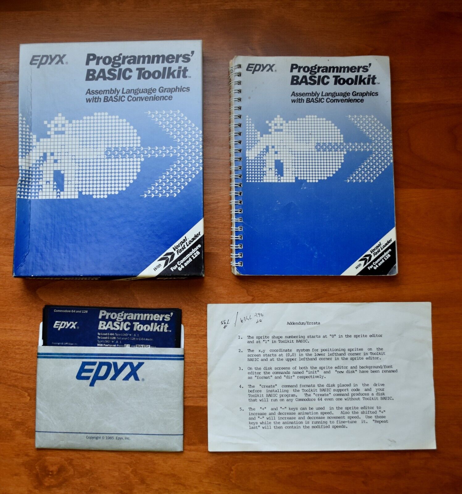 EPYX PROGRAMMERS BASIC TOOLKIT FOR COMMODORE 64/128 IN ORIGINAL BOX/MANUAL