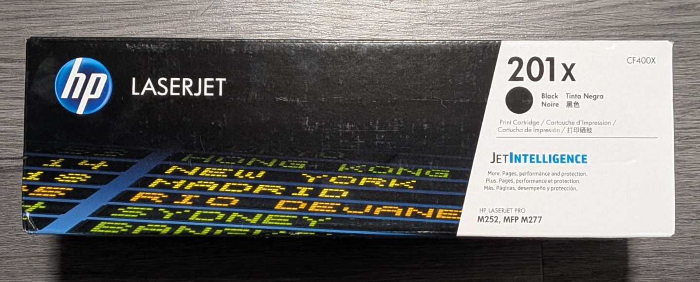 Brand New Sealed HP 201X/CF400X Black High Yield Toner Cartridge