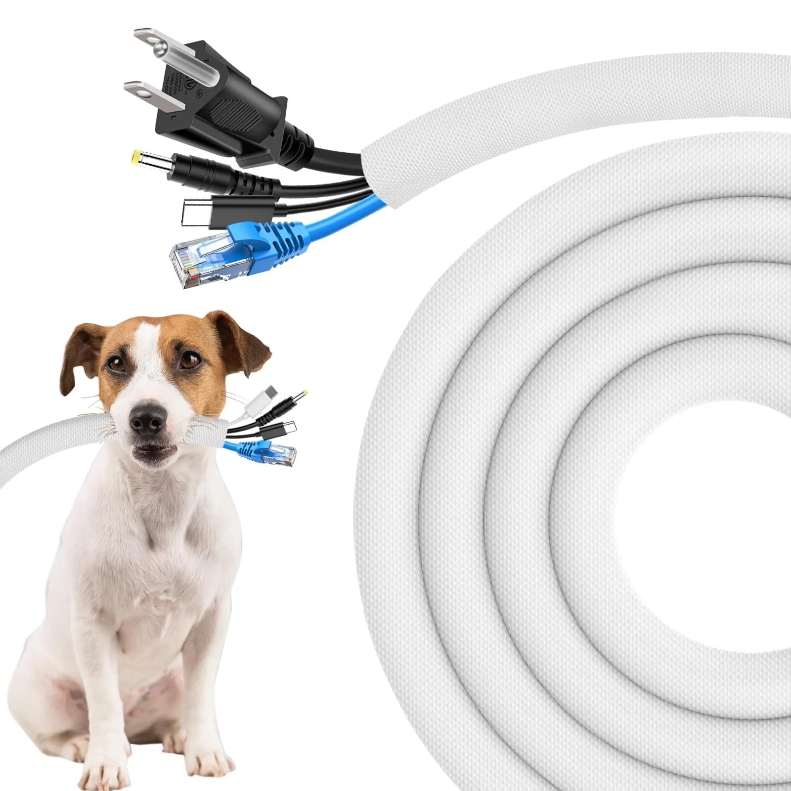 Cord Protectors from Pets No Chew 25ft 1/2 inch Ultra Durable Secbolt Covers