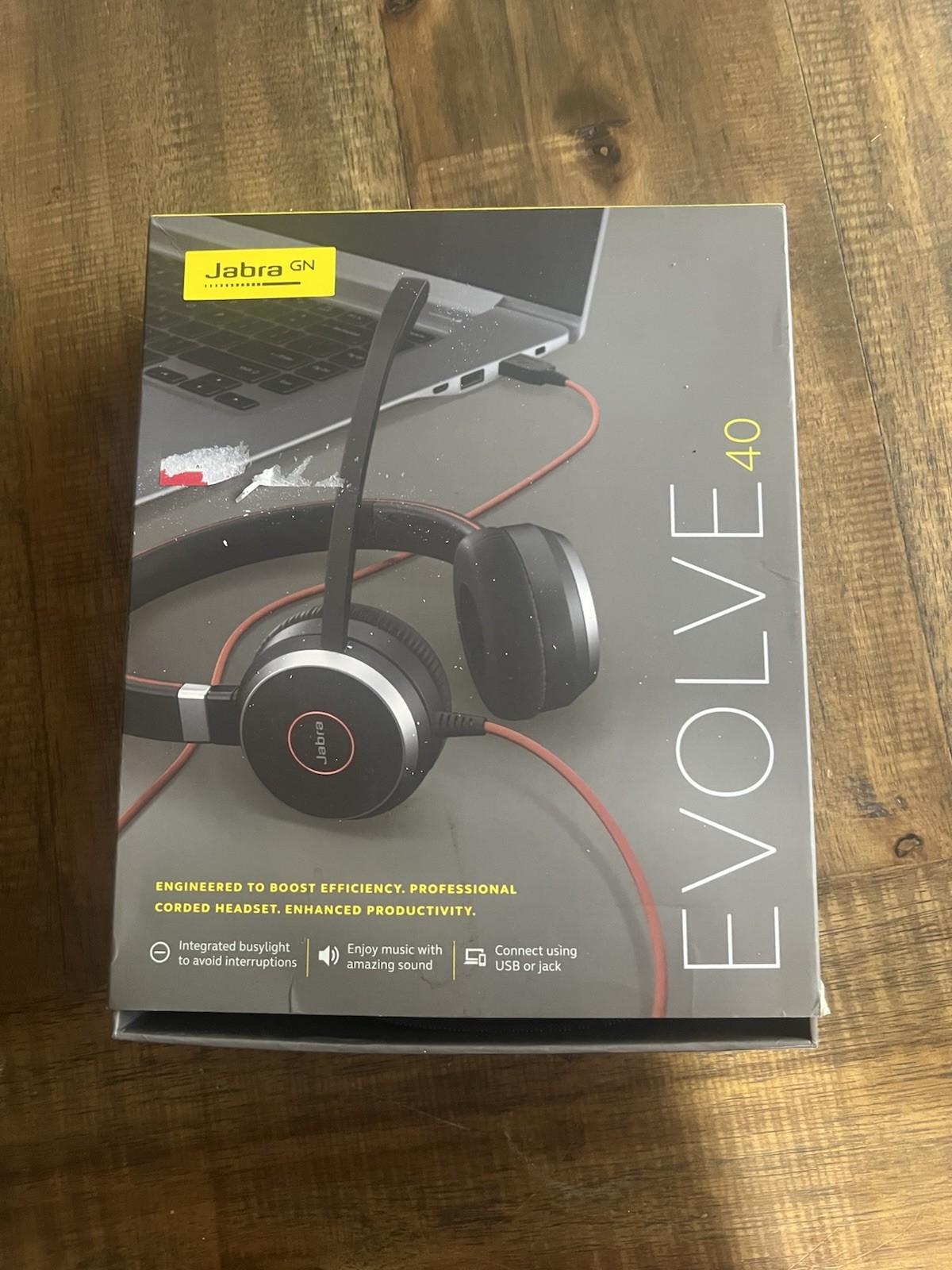Jabra Evolve 40 Mono Black Headband Headsets Open Box