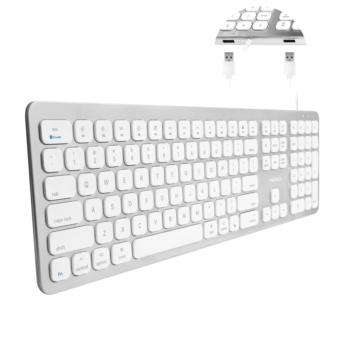 Wired Keyboard for Mac with USB Ports for - Apple Keyboard for MacBook /, iMa...