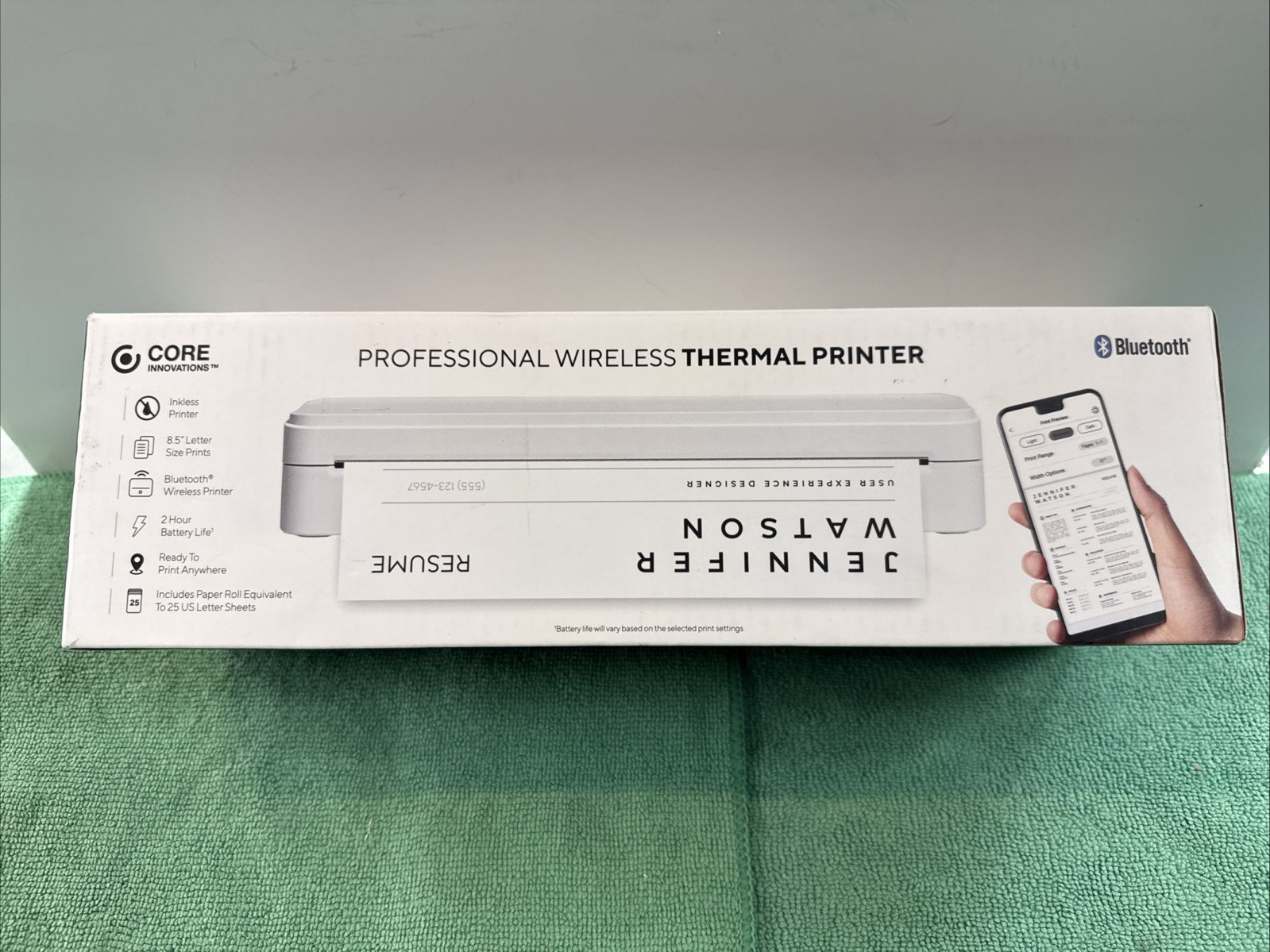 Core Innovations Professional Wireless Thermal Printer CTP100LG