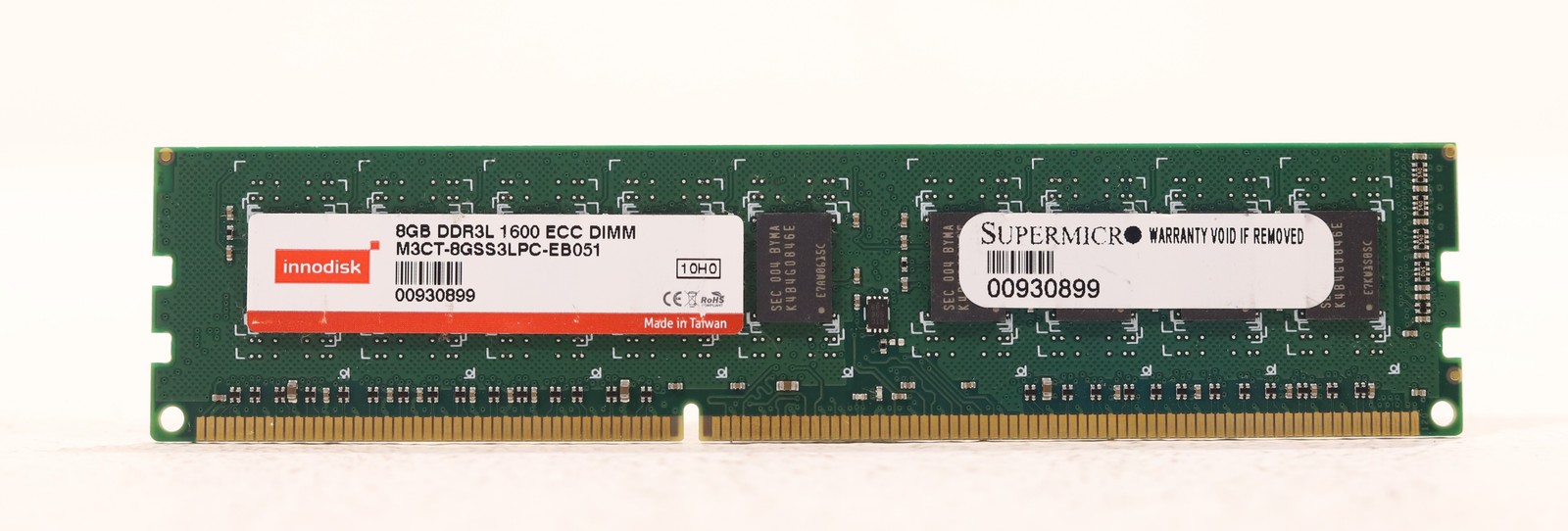 Innodisk 8GB PC3L-12800E DDR3L-1600MHz ECC Server RAM P/N: M3CT-8GSS3LPC-EB051