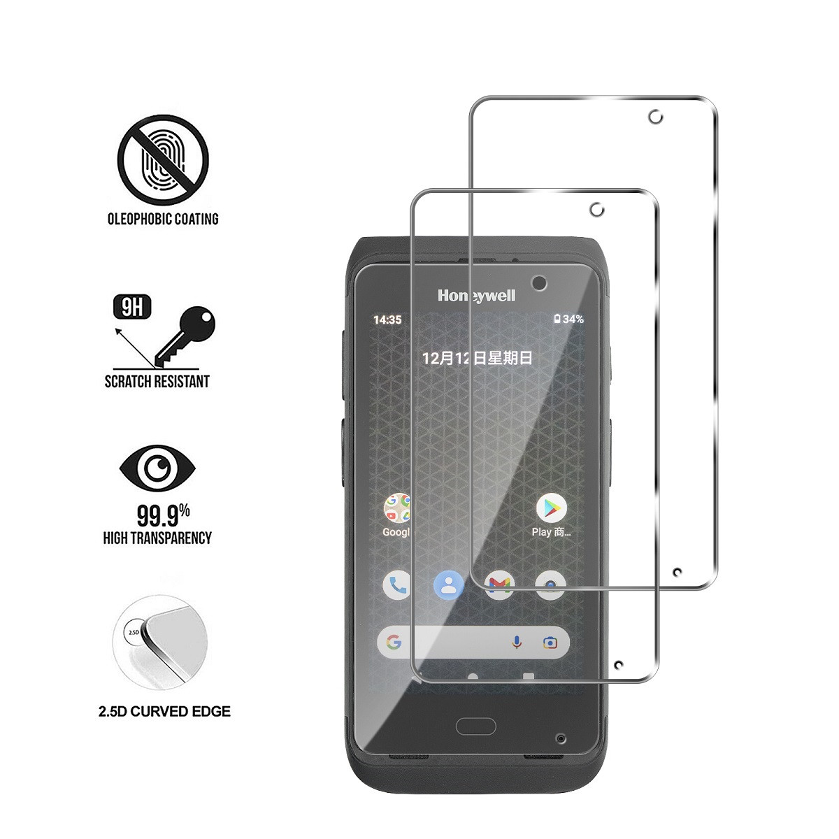 US 3PCS Tempered Glass Screen Protector for Honeywell Dolphin CT40 Scanner STOCK