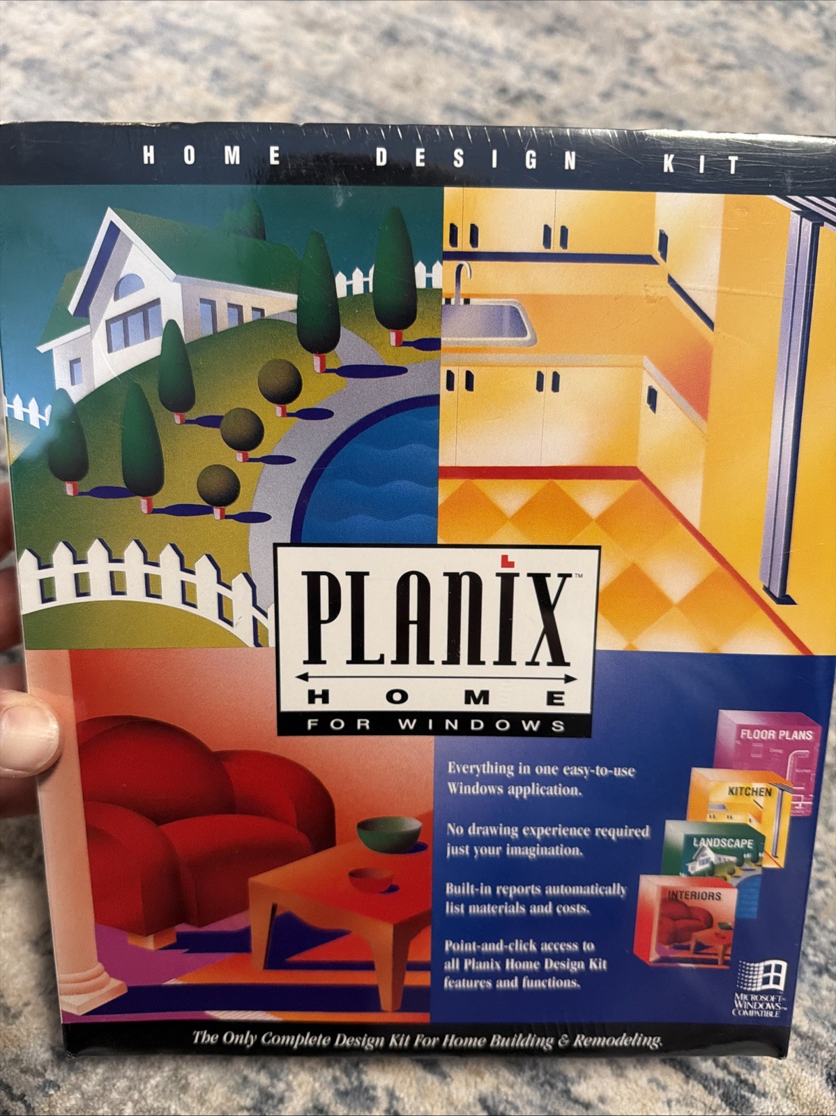 Planix Home for Windows Home Design Kit Compatible Floppy Disk VTG 1993 SEALED