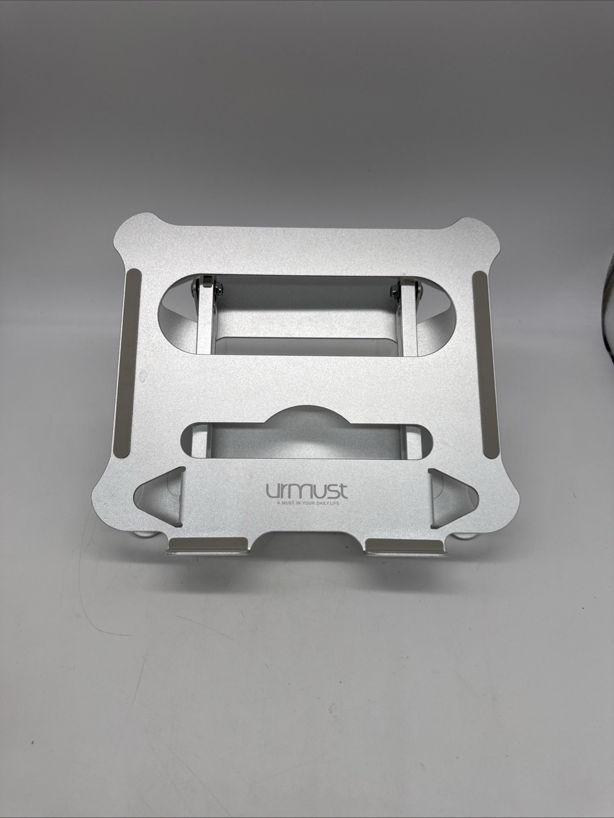 Urmust Adjustable Laptop Stand Ergonomic Notebook Holder Silver Portable Design