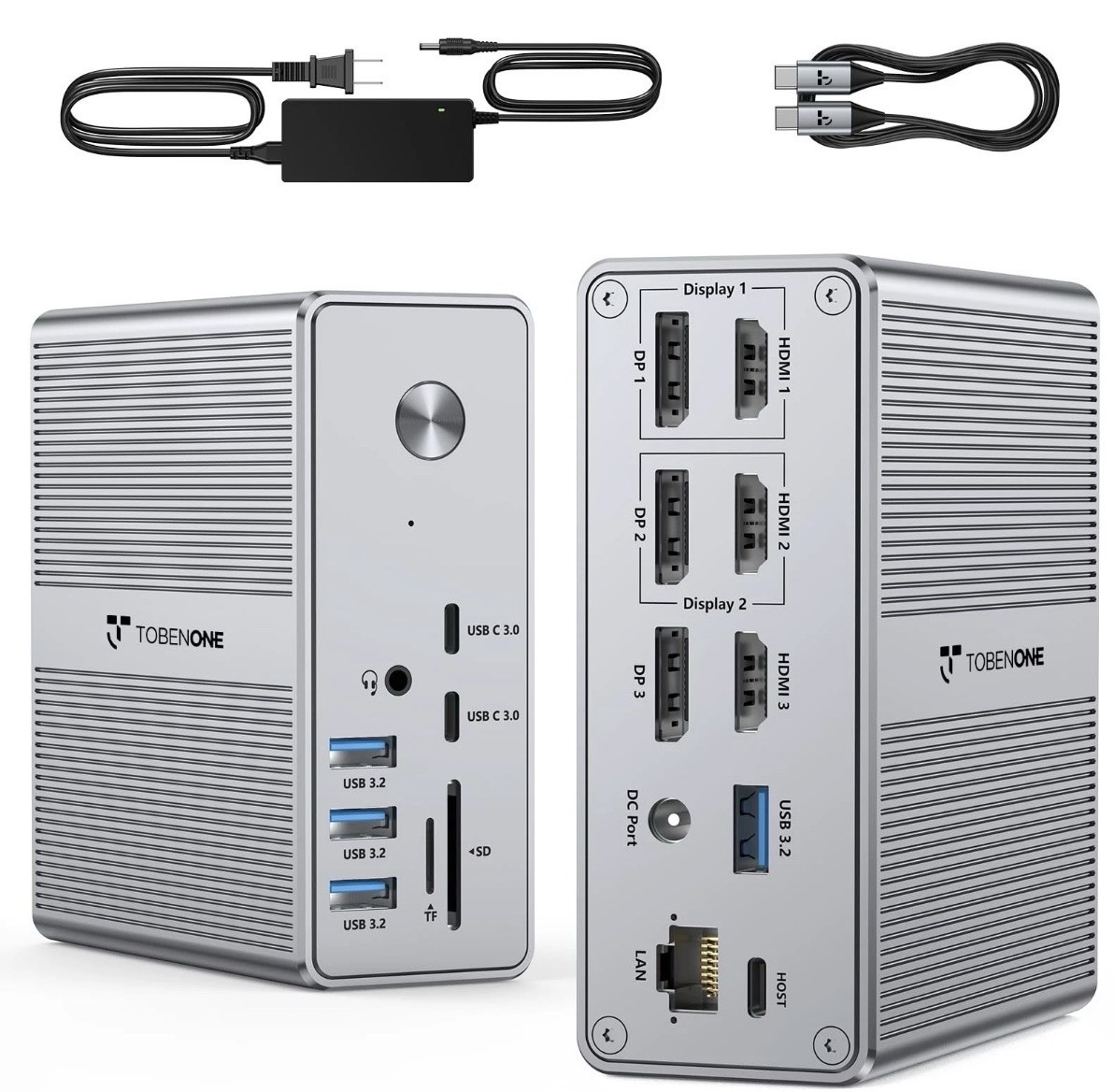 Displaylink Docking Station Triple Monitor With 120w Power Adapter Triple 4k Dis