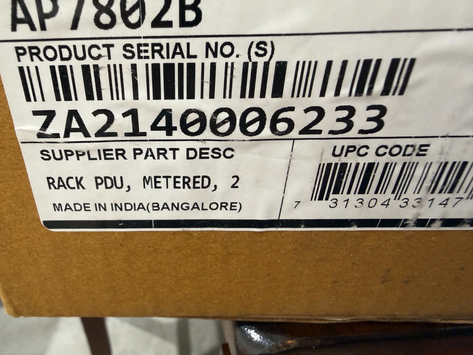 NEW APC AP7802B Metered Rack Power Distribution Unit.  USPS.