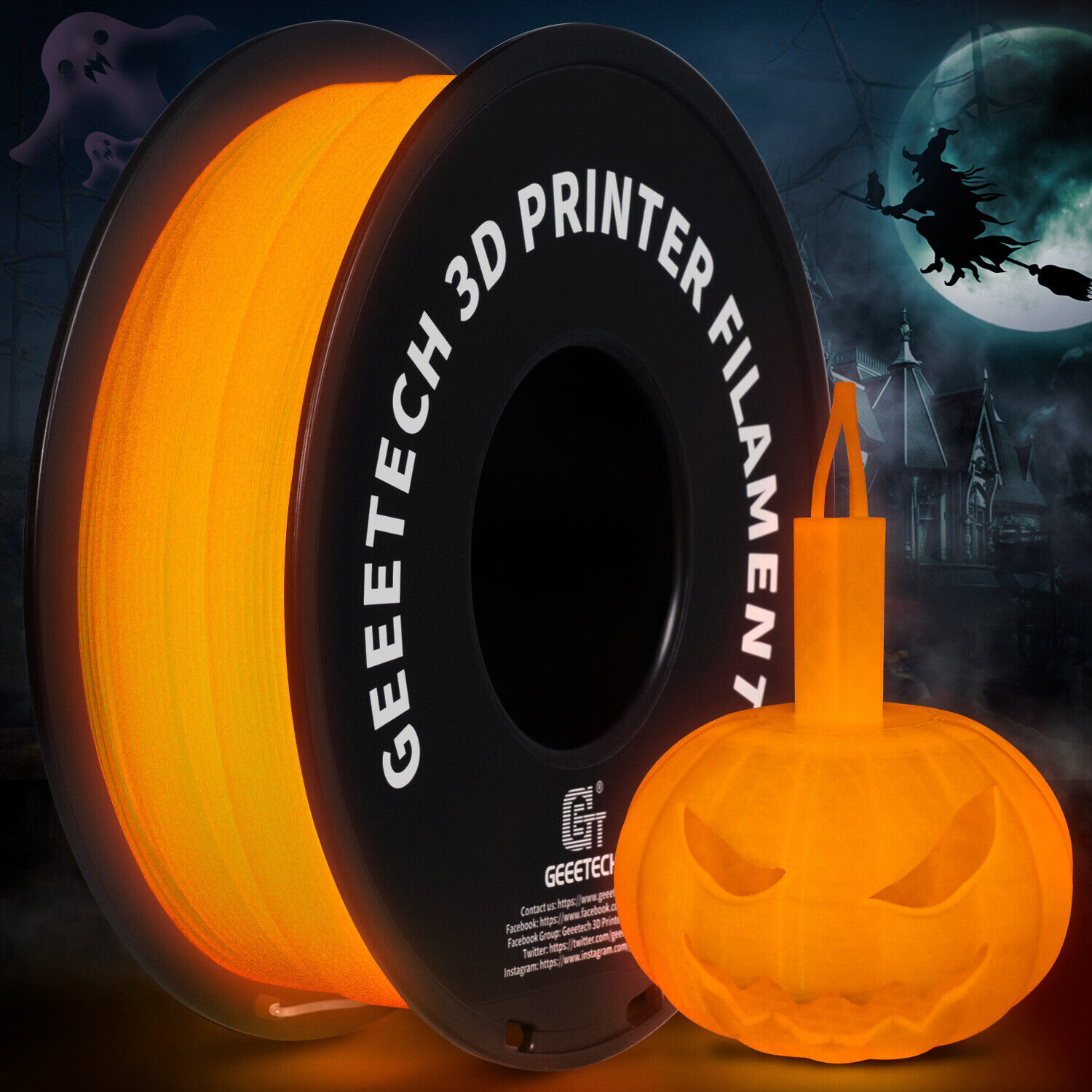 1kg Luminous PLA Geeetech 3D Printer Filament Glow in Dark 1.75mm Lighting PLA