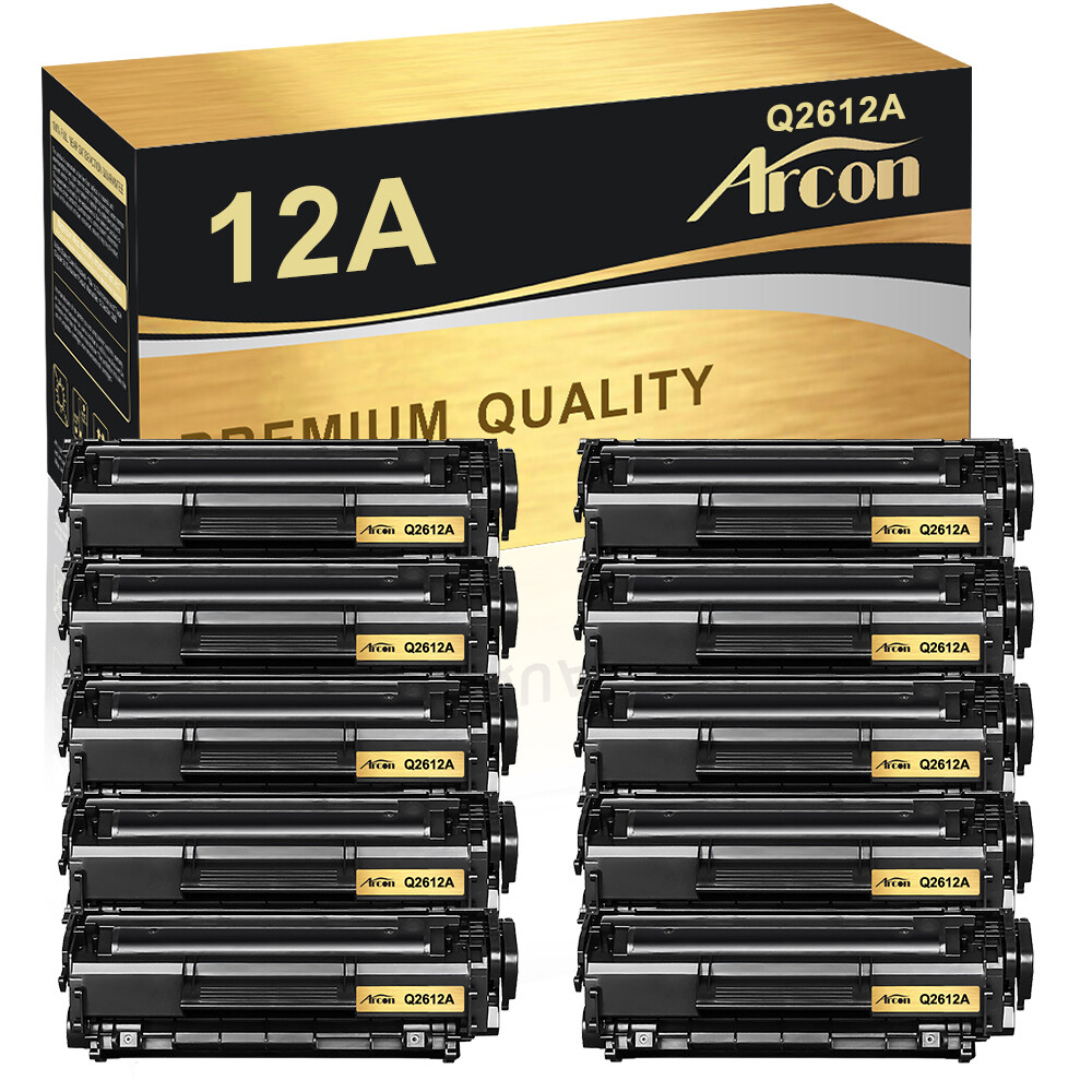 10PK Q2612A 12A Replacement Toner for HP LaserJet 1015 1020 1022 3055 M1319