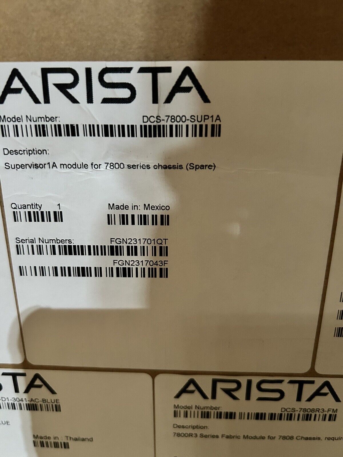 Arista DCS-7800-SUP1A ASY-55228-103 Supervisor1A Module for 7808 7804 Chassis