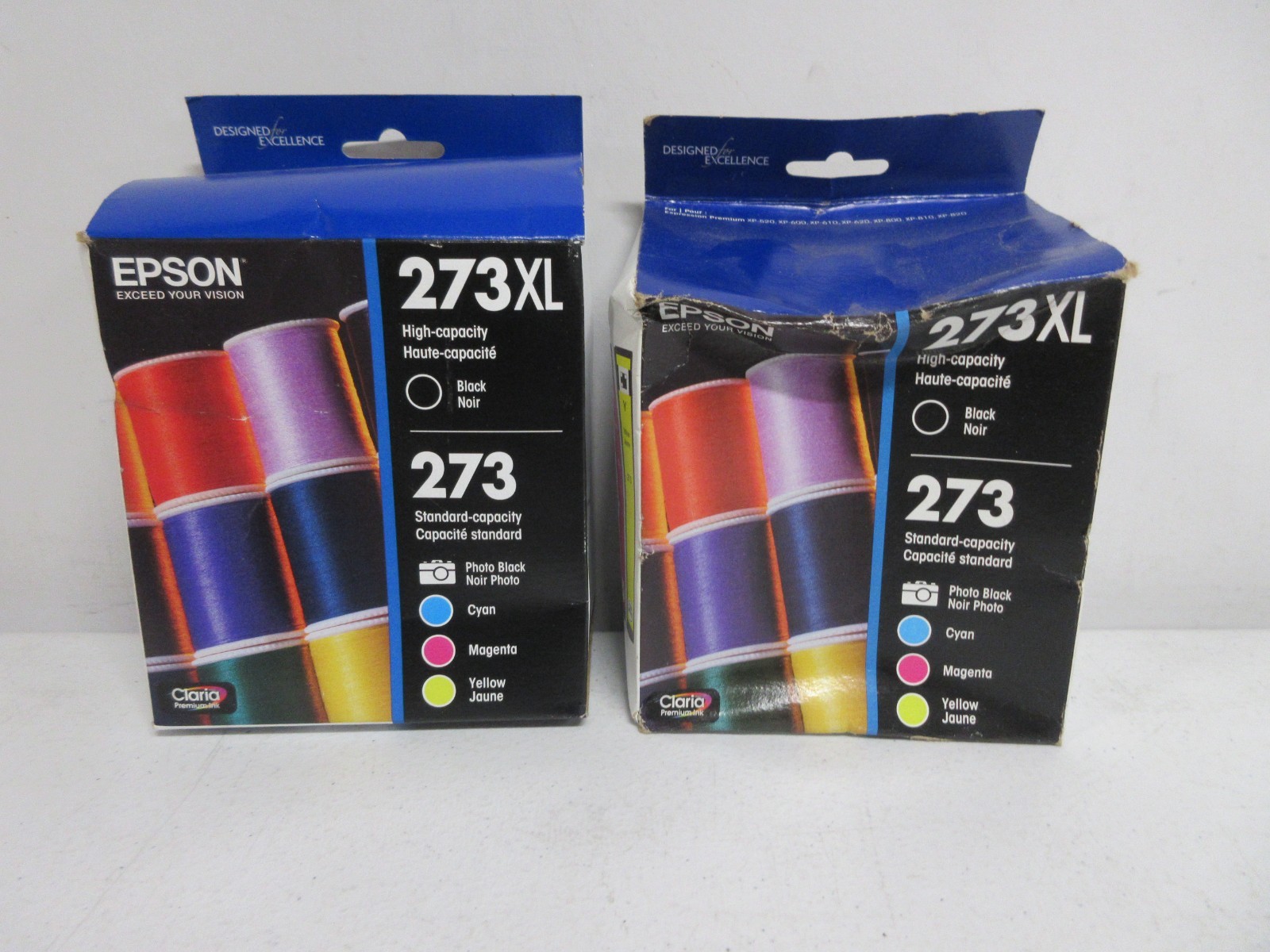 Epson T273XL/T273 Black High Yield and Cyn/Magnt/Yllw 5Pack LOT OF 2 B8S2