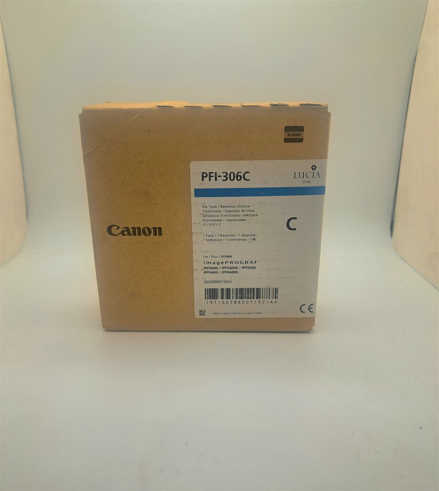 Genuine Canon PFI-306C Cyan Toner Cartridge 
