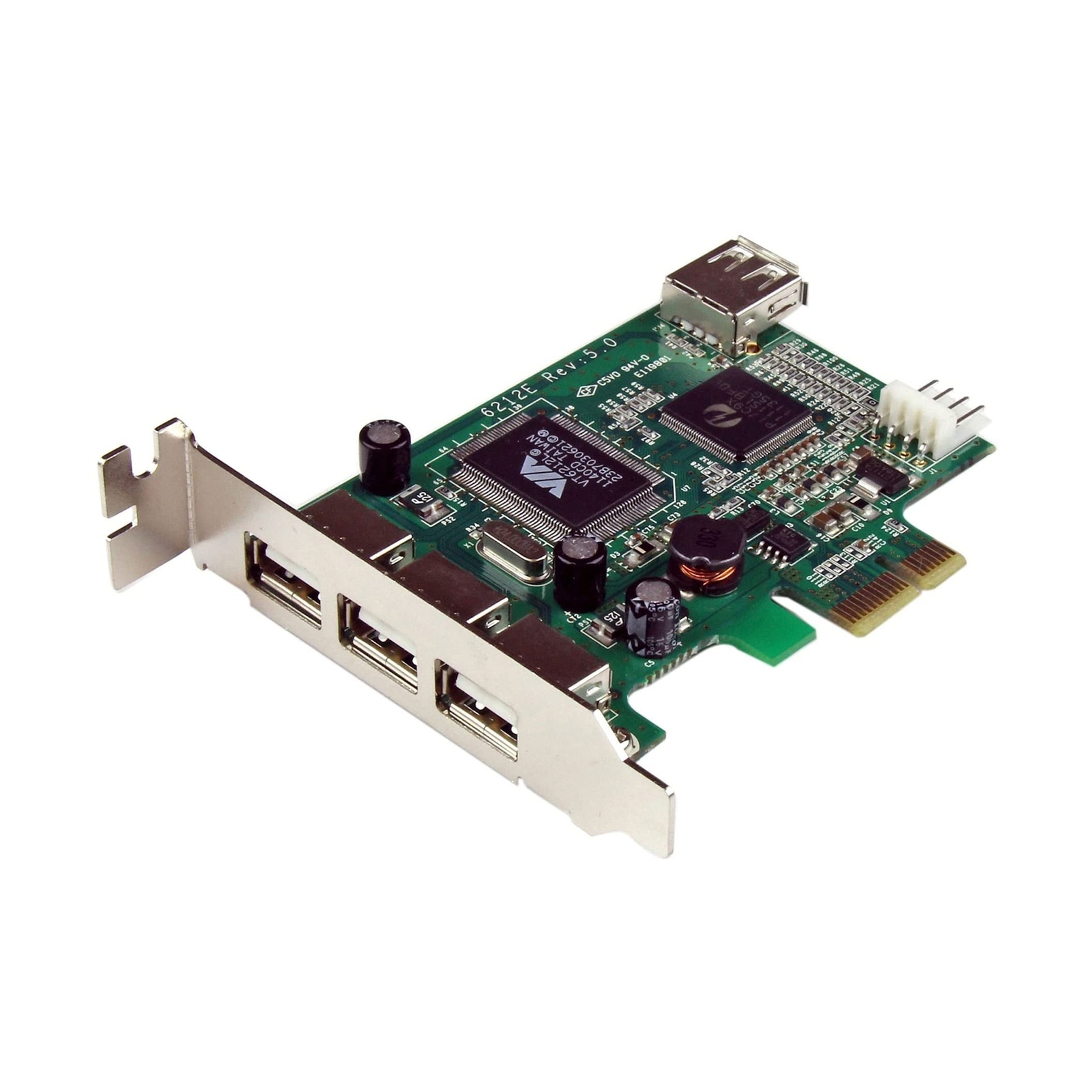 StarTech.com 4 Port PCI Express Low Profile High Speed USB Card - PCIe USB 2....