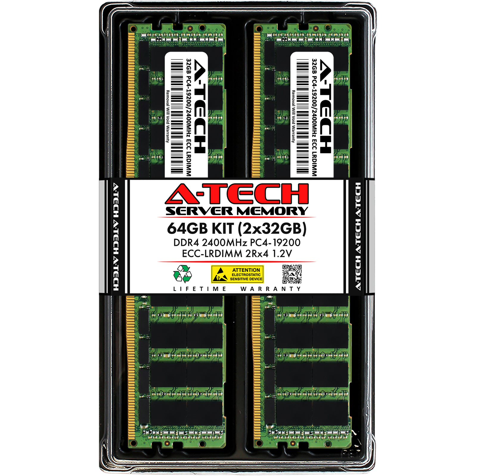 64GB 2x 32GB PC4-2400 LRDIMM Supermicro X10DAi X11DPG-OT-CPU X11SPM-F Memory RAM