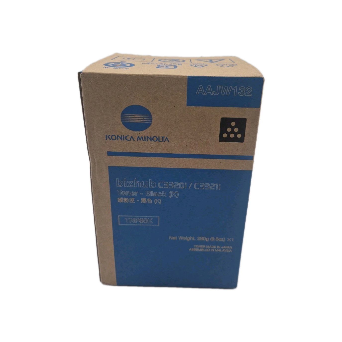 Genuine Konica Minolta TNP80K AAJW132 Black Toner Cartridge Bizhub C3320i/3321i