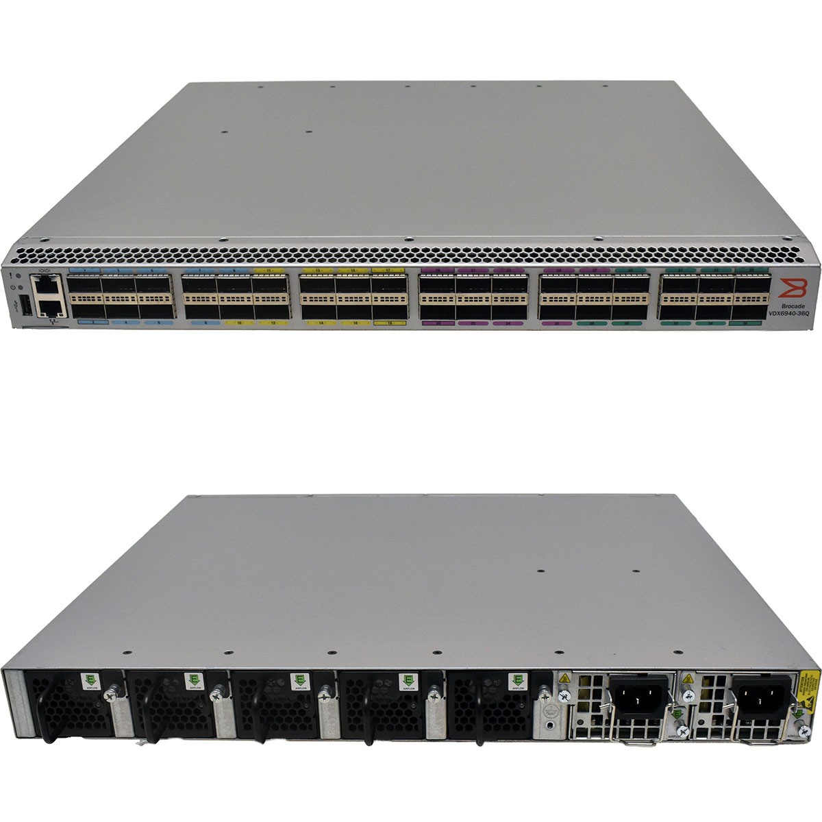 Brocade VDX 6940-36Q BR-VDX6940-36Q-AC-F 36-Port QSPP+ 40GbE Switch No Angle
