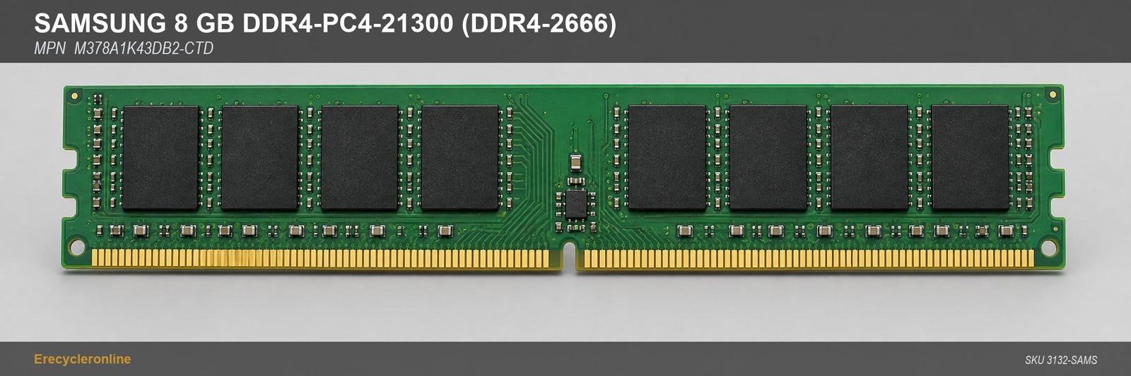 Samsung 8GB DDR4-2666 UDIMM Desktop RAM M378A1K43DB2-CTD PC4-21300
