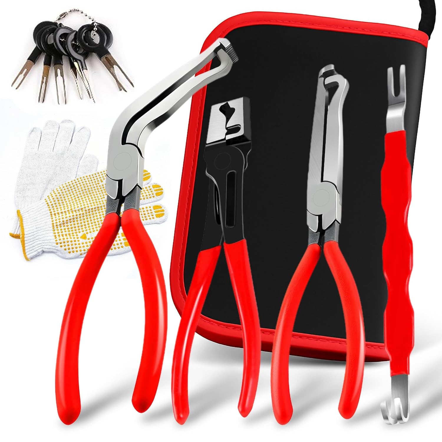 Automotive Electrical Disconnect Pliers Set 4-Piece Heavy Duty Pliers for