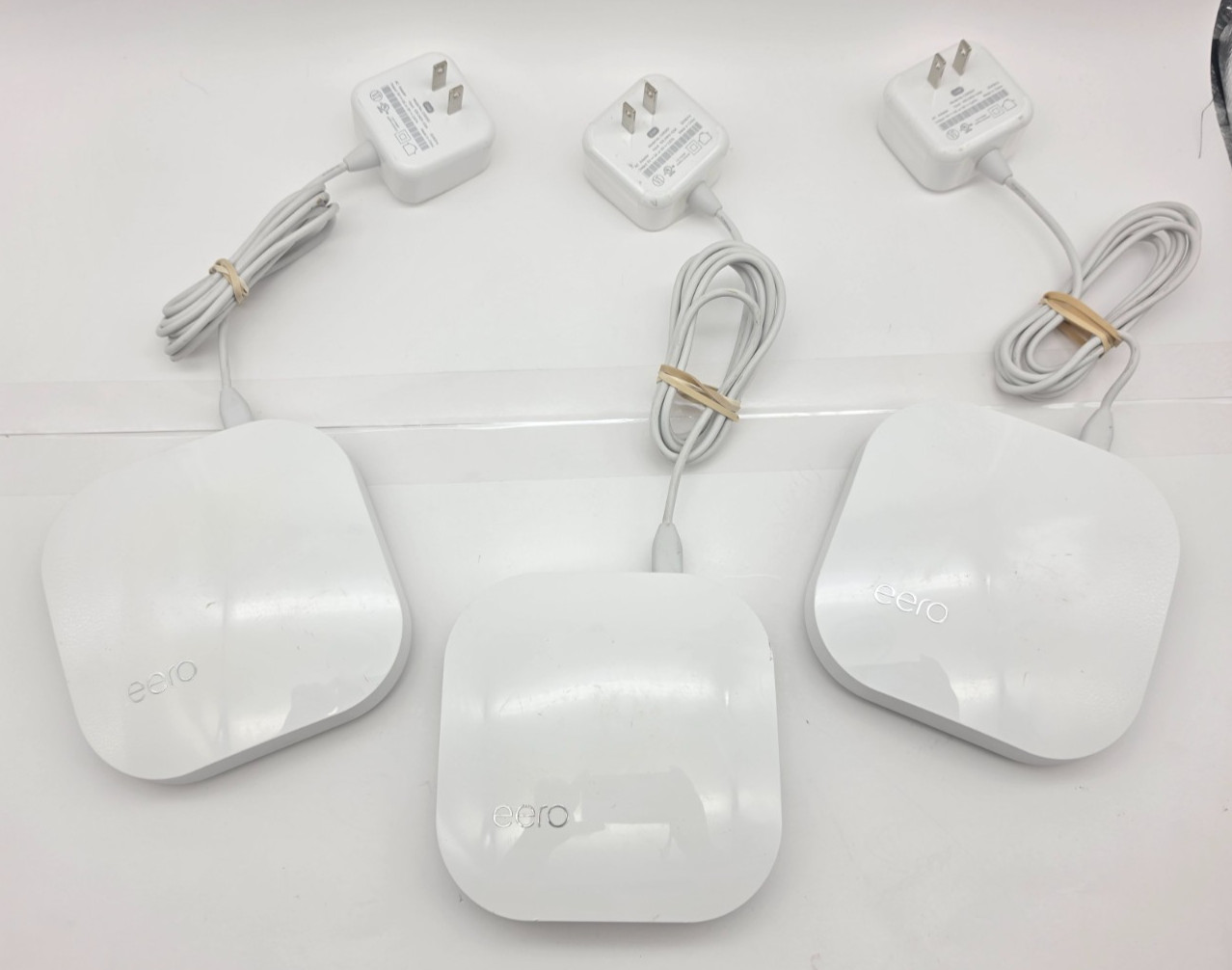 3x EERO Pro 2nd Gen B010001 Mesh WiFi w/ Power Cord