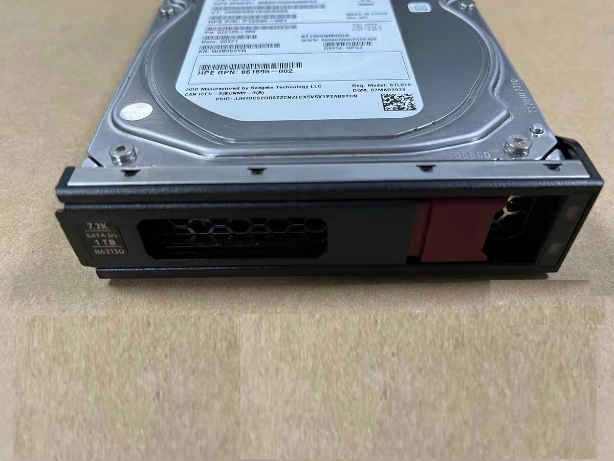 Compatible NEW HPE 861686-B21 862130-001 HP 1TB SATA 7200RPM 6G 3.5" NHP HDD 