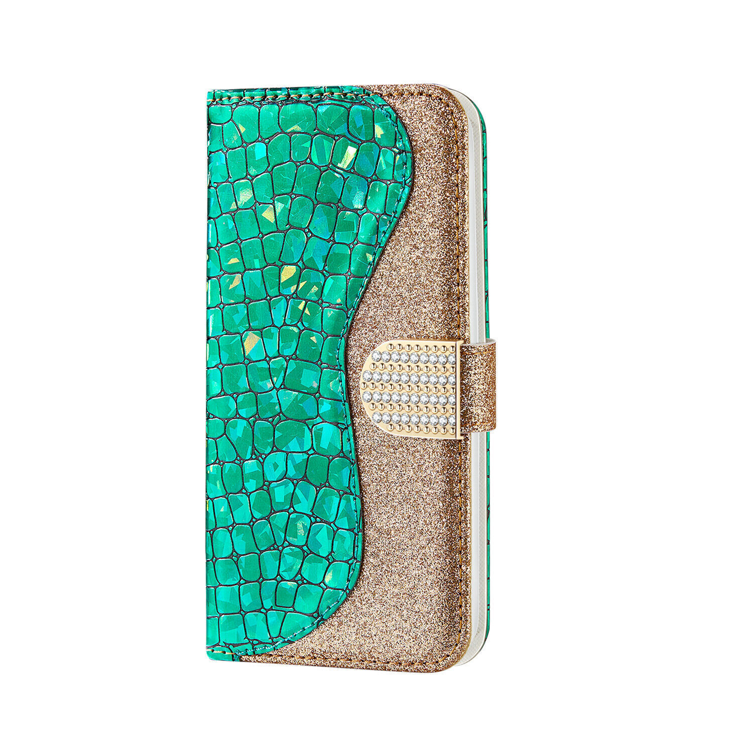 Bling Splice Leather Wallet Cover Case for S23 Ultra A14 A54 A23 A34 5G