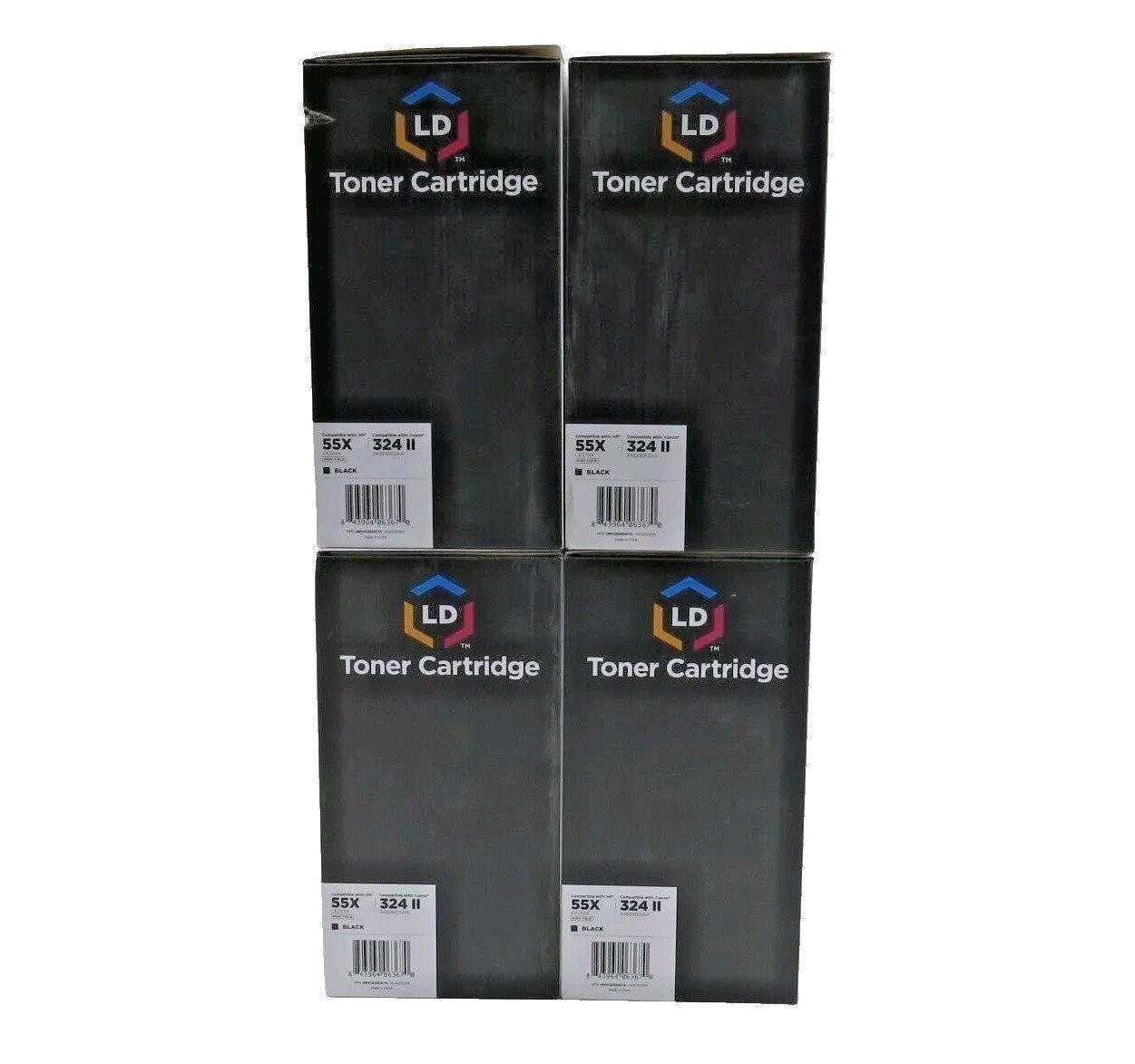 LD 55X 324II Toner Cartridge HP and Canon Compatible MFG 2020 Lot of 4