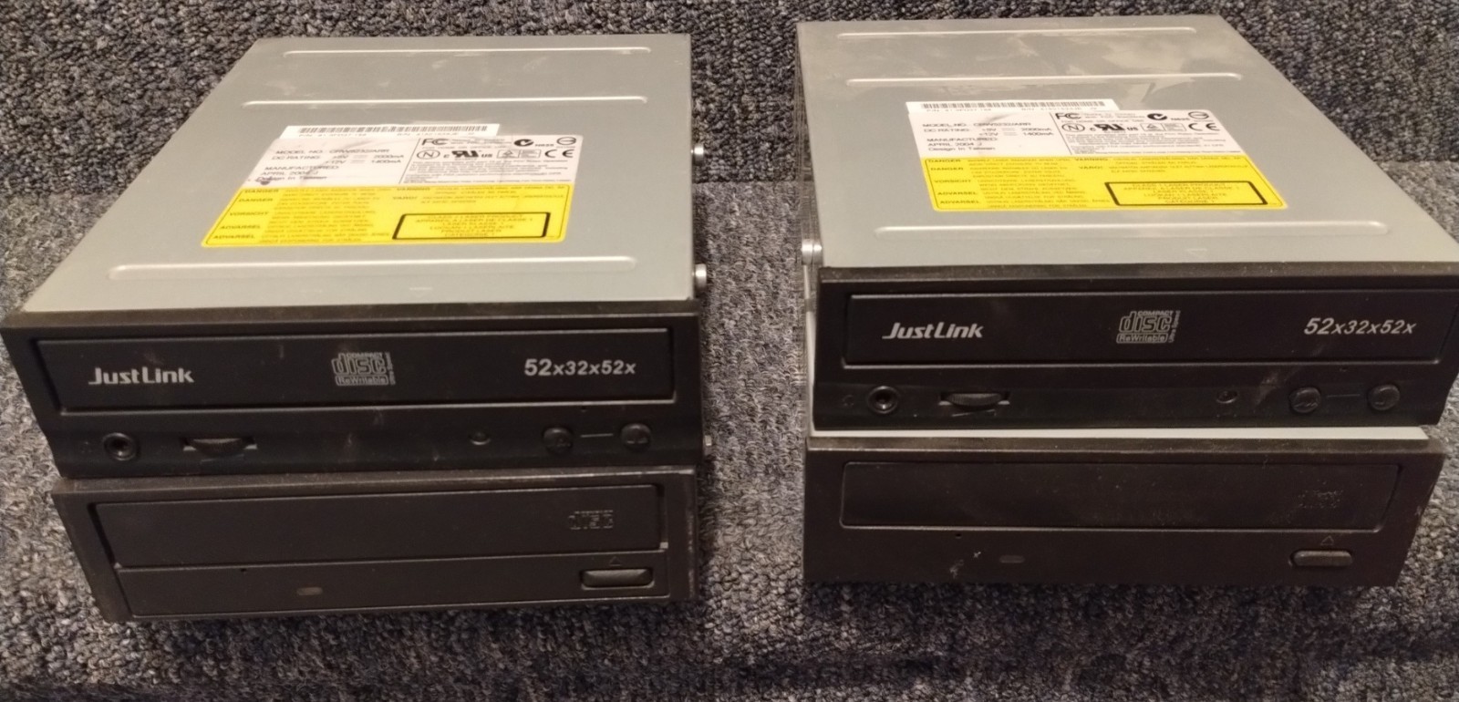 Vintage Desktop IDE CD-ROM / CD-RW Internal Drive Lot of 4 -Lite-on, Just Link