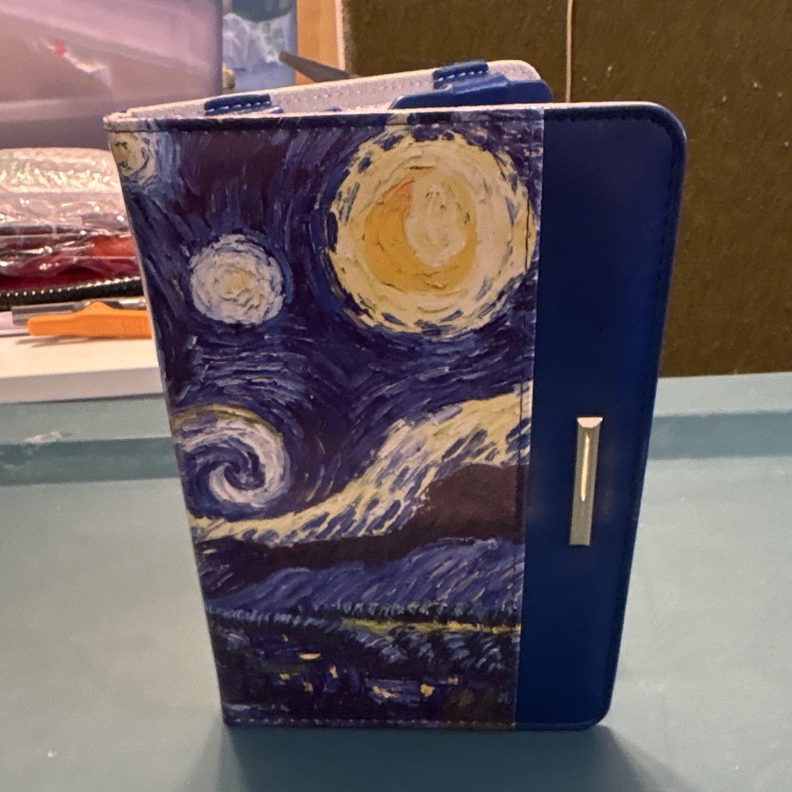 1 Blue Starry Night Folding Folio  Cover w/ Stand for Amazon Kindle Paper white 