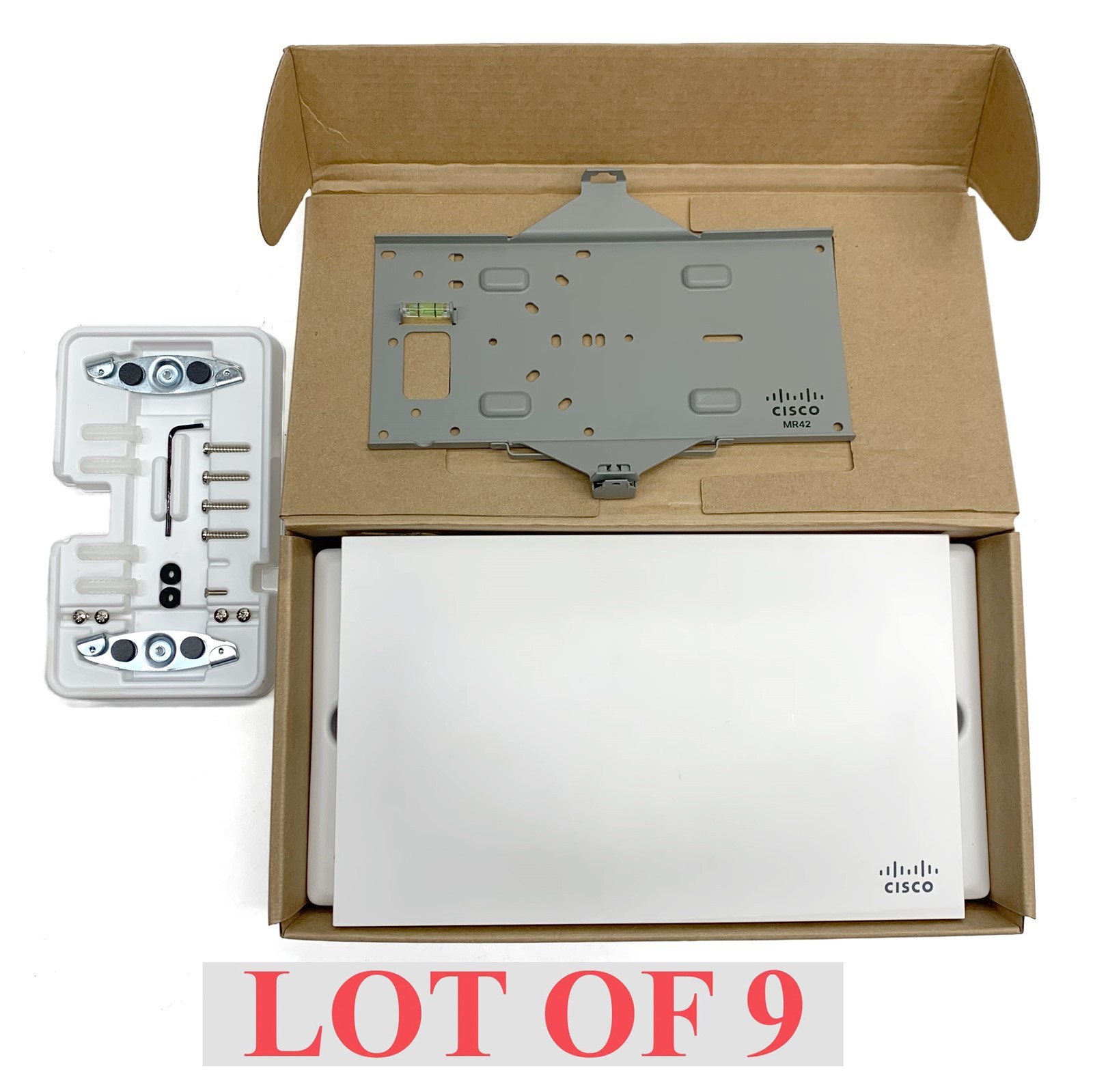 Meraki Cloud Managed Wireless Access Point MR42-HW +Mount Bracket, Anchors Lot 9