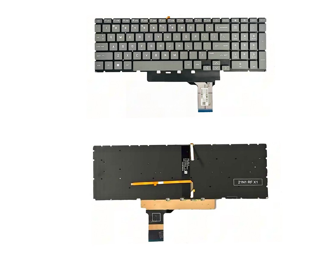 New  Victus HP 15Z-FB000 15Z-FB200 15-FB2010CA 15z-FB300 Keyboard Backlit Grey