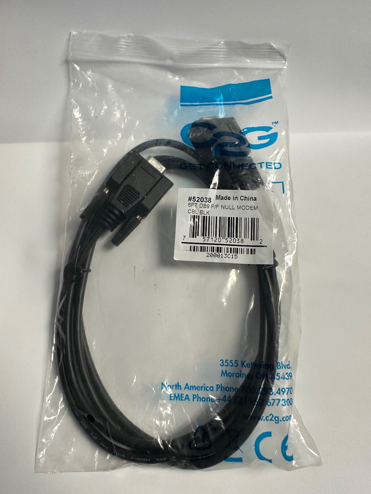 C2G - 6' Black Female to Female Null Modem Cable